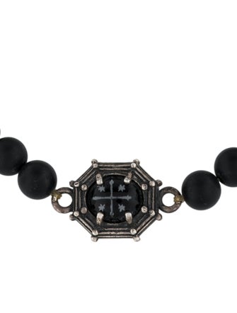 King Baby Studio Onyx Bead Station Bracelet