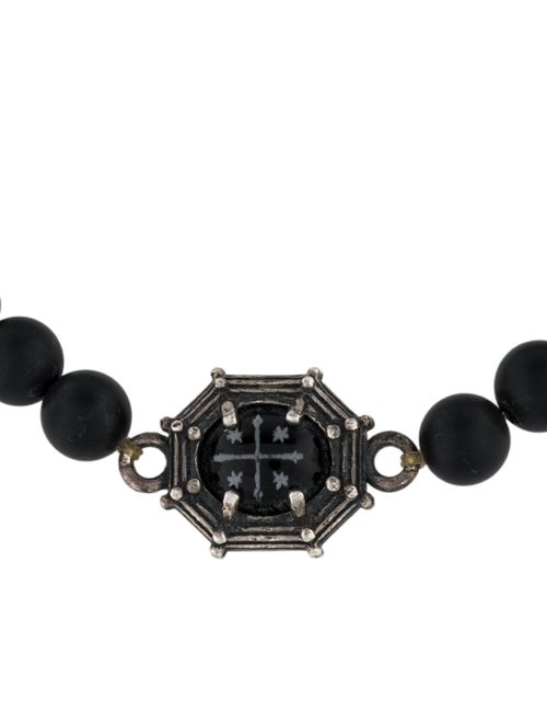 King Baby Studio Onyx Bead Station Bracelet