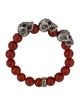 King Baby Studio Carnelian Bead Day Of The Dead Bracelet