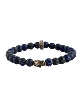 King Baby Studio Lapis Lazuli Beaded Skull Bracelet