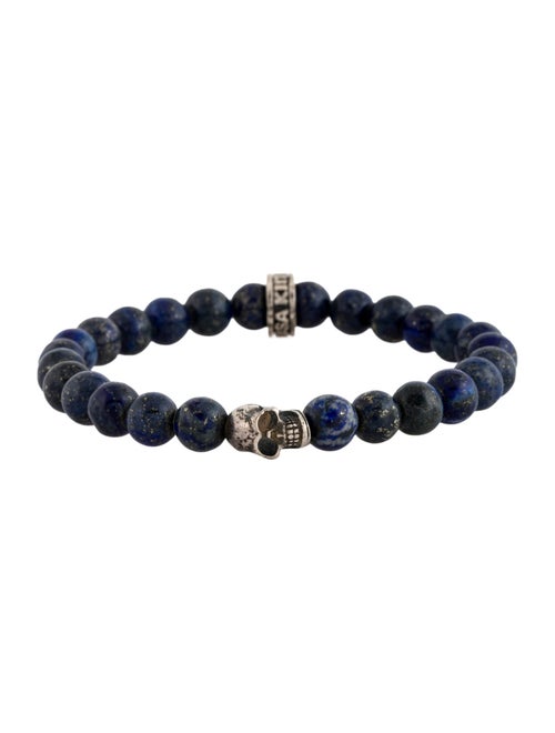 King Baby Studio Lapis Lazuli Beaded Skull Bracelet