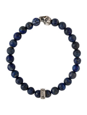 King Baby Studio Lapis Lazuli Beaded Skull Bracelet