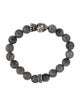 King Baby Studio Queen Baby Labradorite Crowned Heart Bead Bracelet