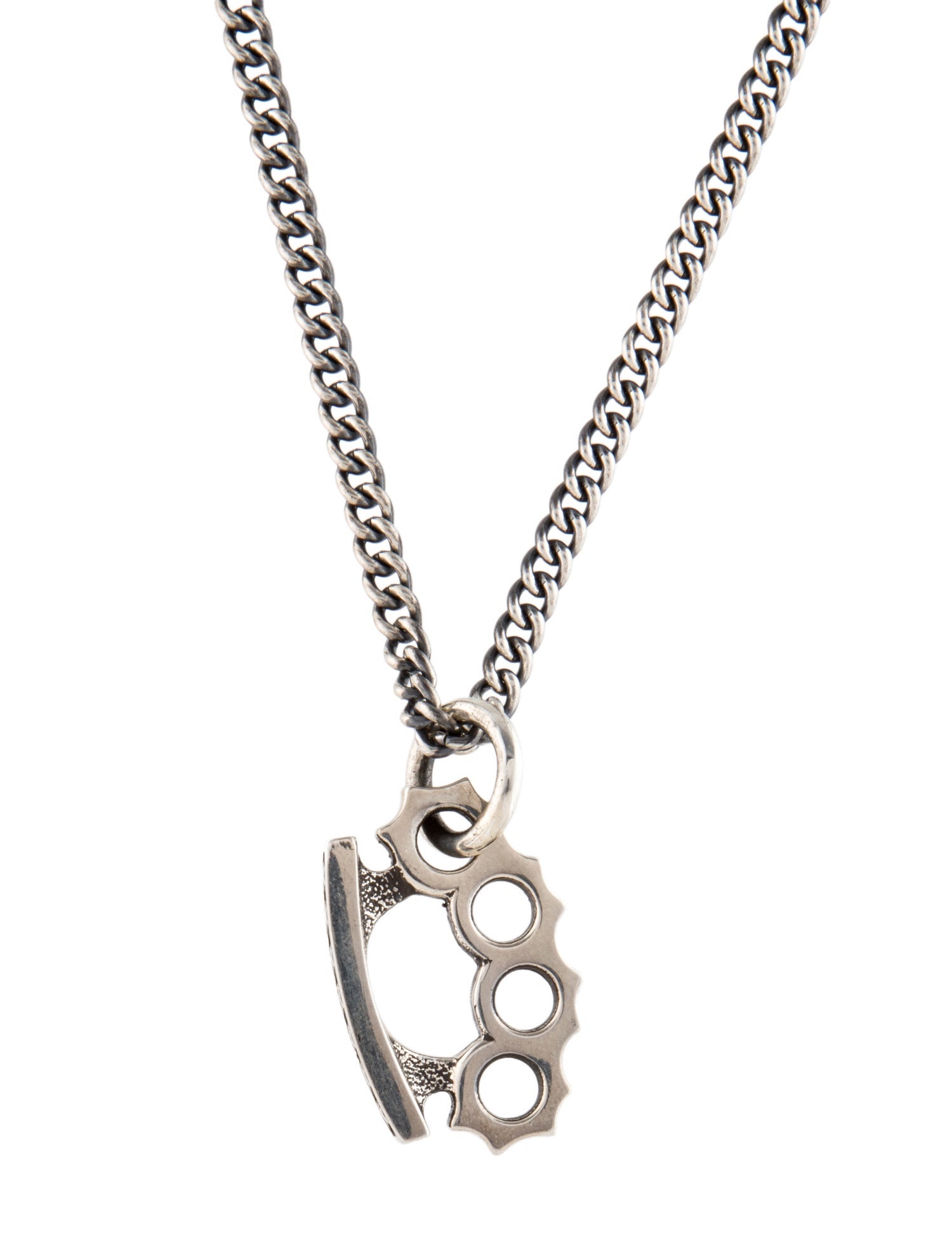 King Baby Studio Small Brass Knuckle With Stars Pendant Necklace