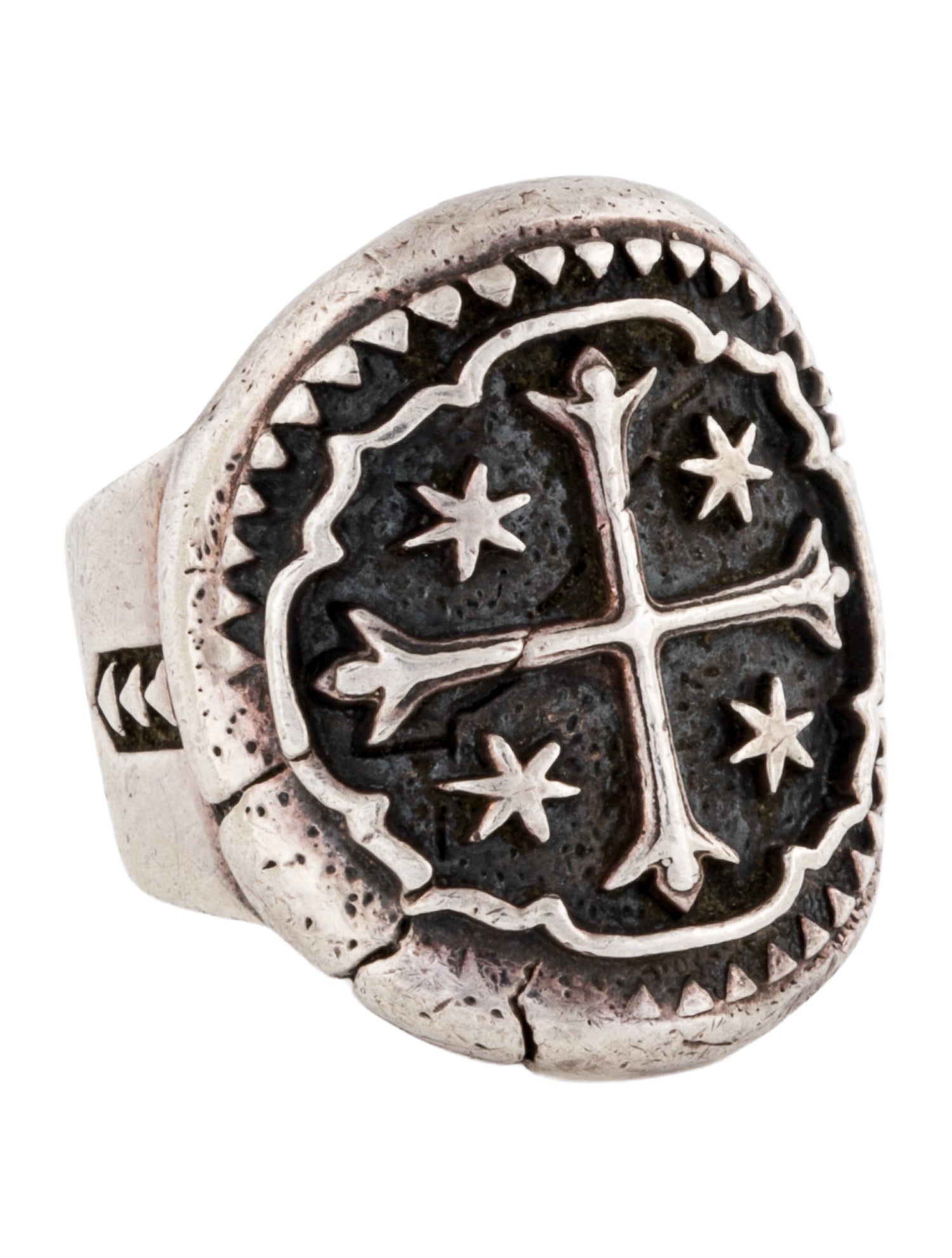 King Baby Studio Cross Signet Ring