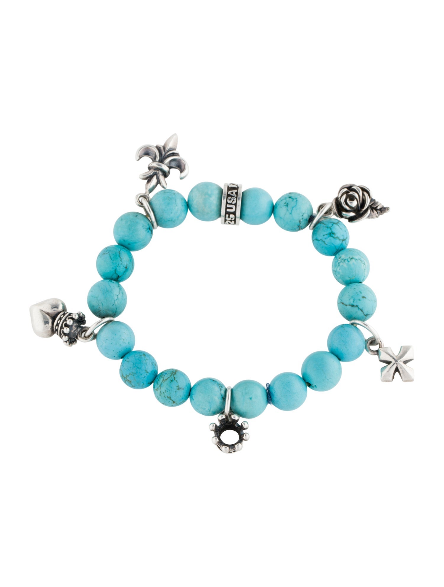 King Baby Studio Dyed Magnesite Bead Charm Bracelet