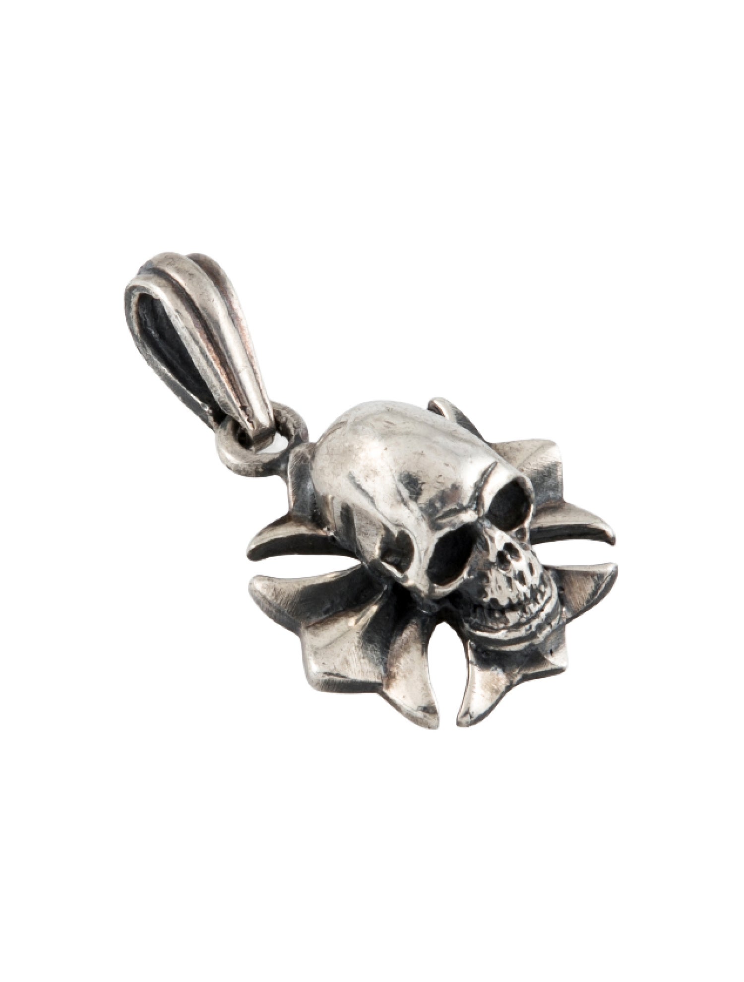 King Baby Studio Skull Maltese Cross Pendant