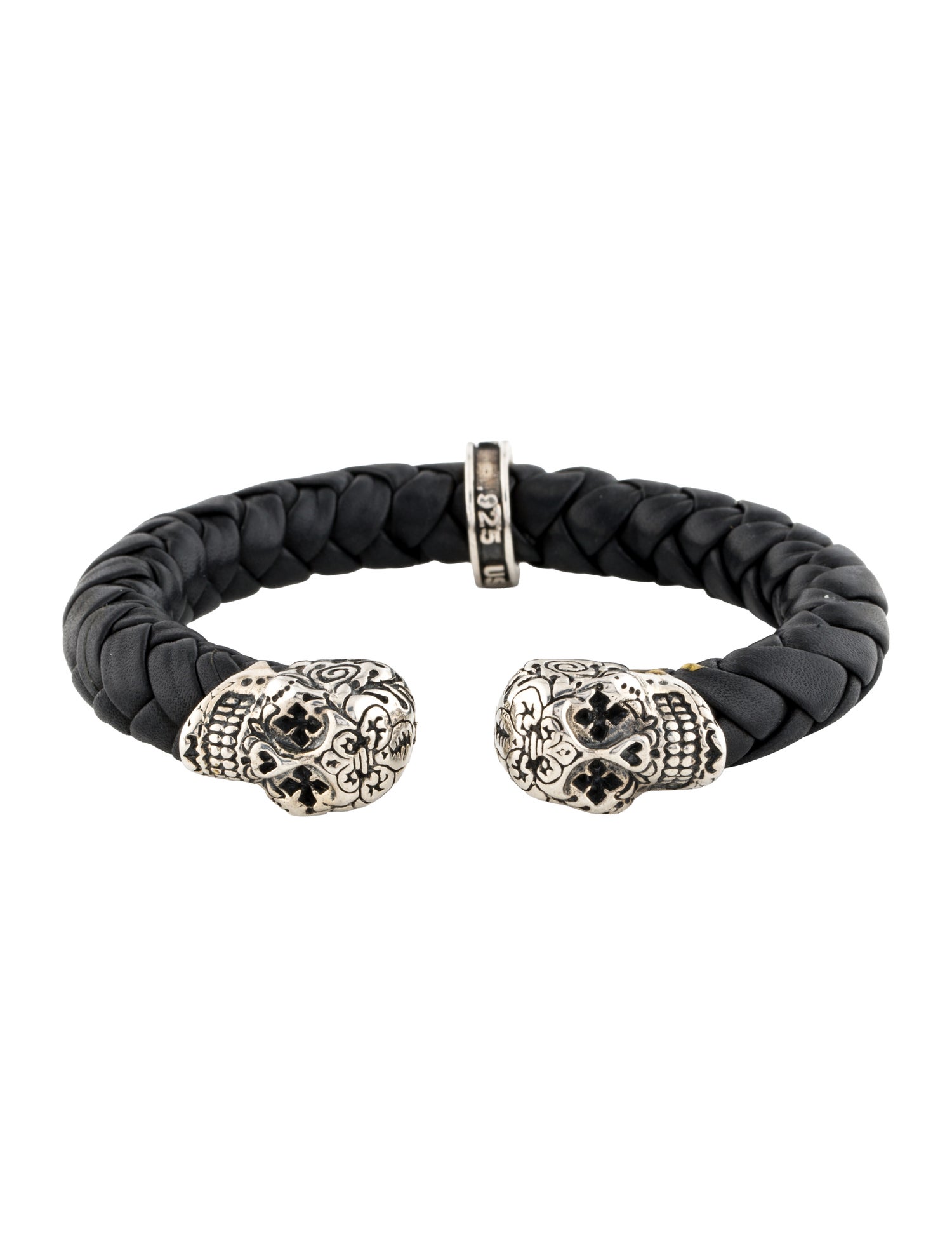 King Baby Studio Leather Day of the Dead Skull Cuff