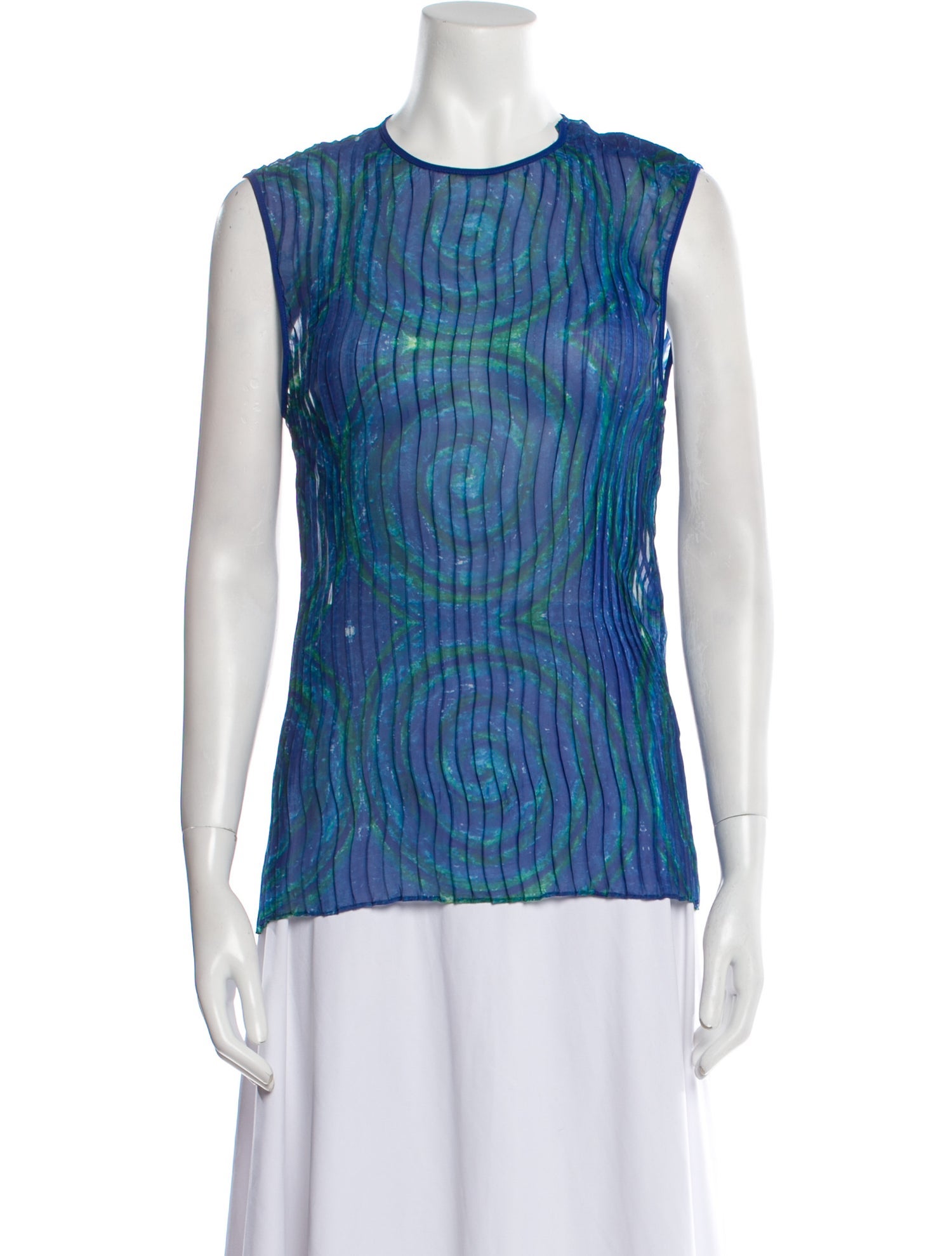 Kenneth Ize Printed Crew Neck Top w/ Tags