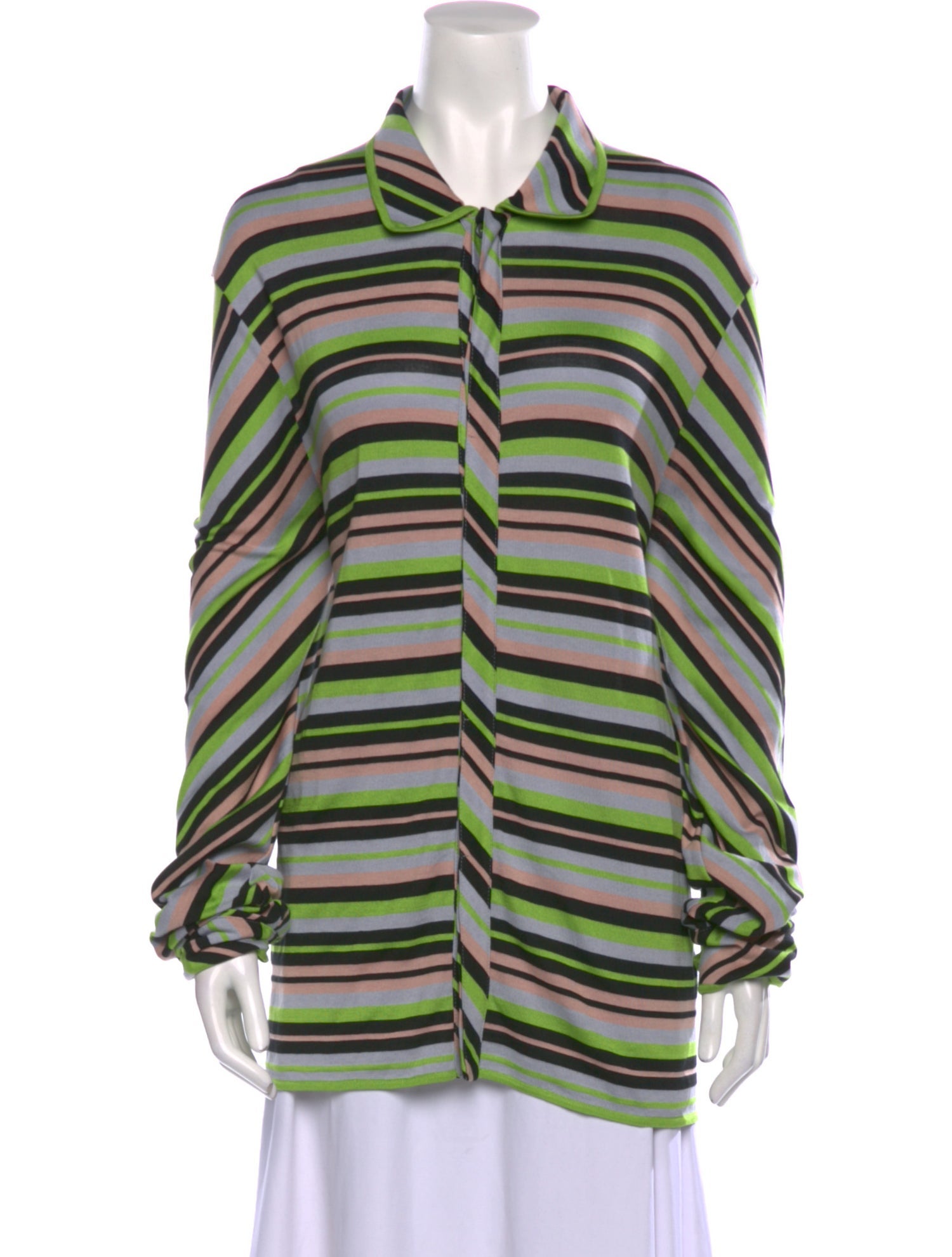 Kenneth Ize Silk Striped Tunic