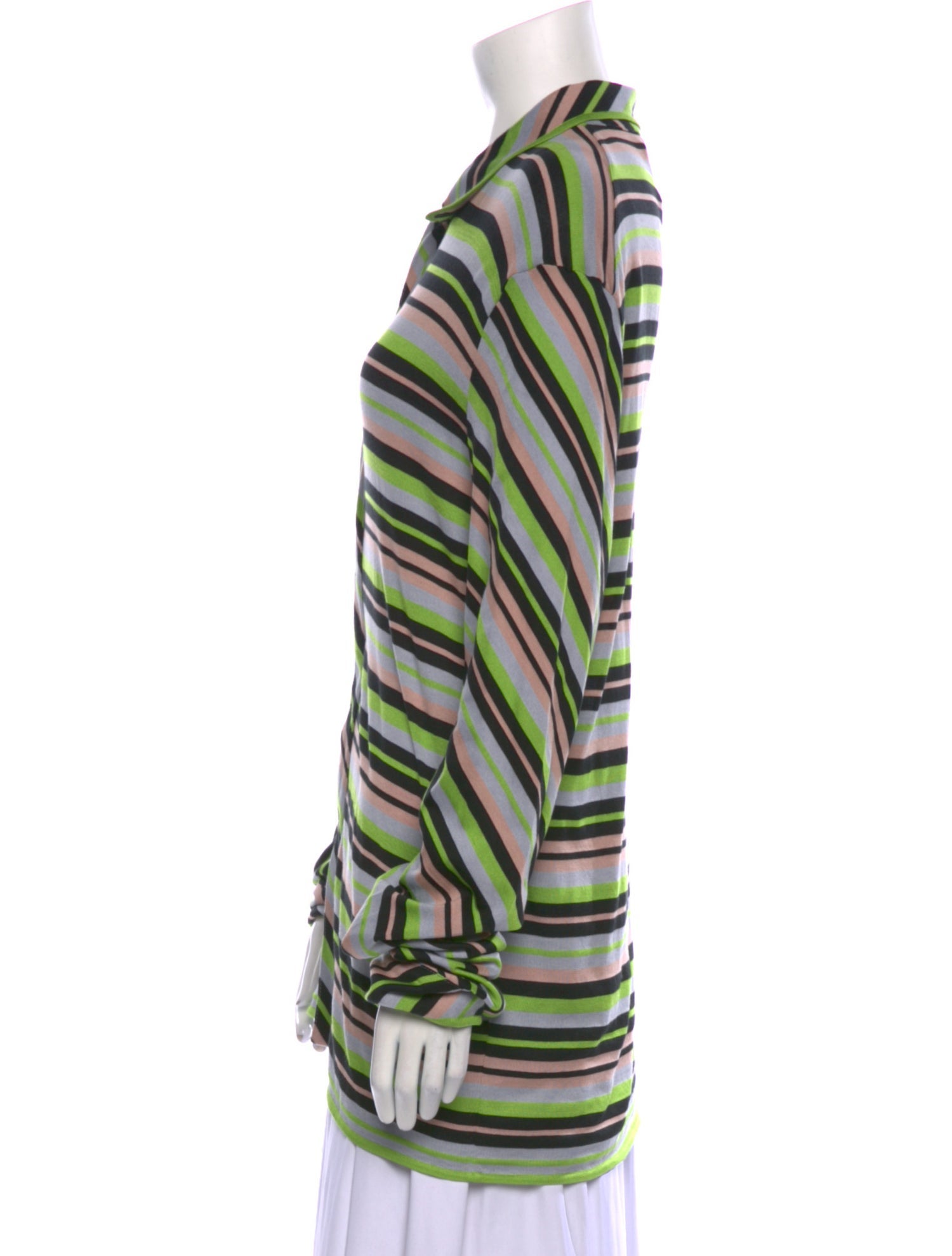 Kenneth Ize Silk Striped Tunic