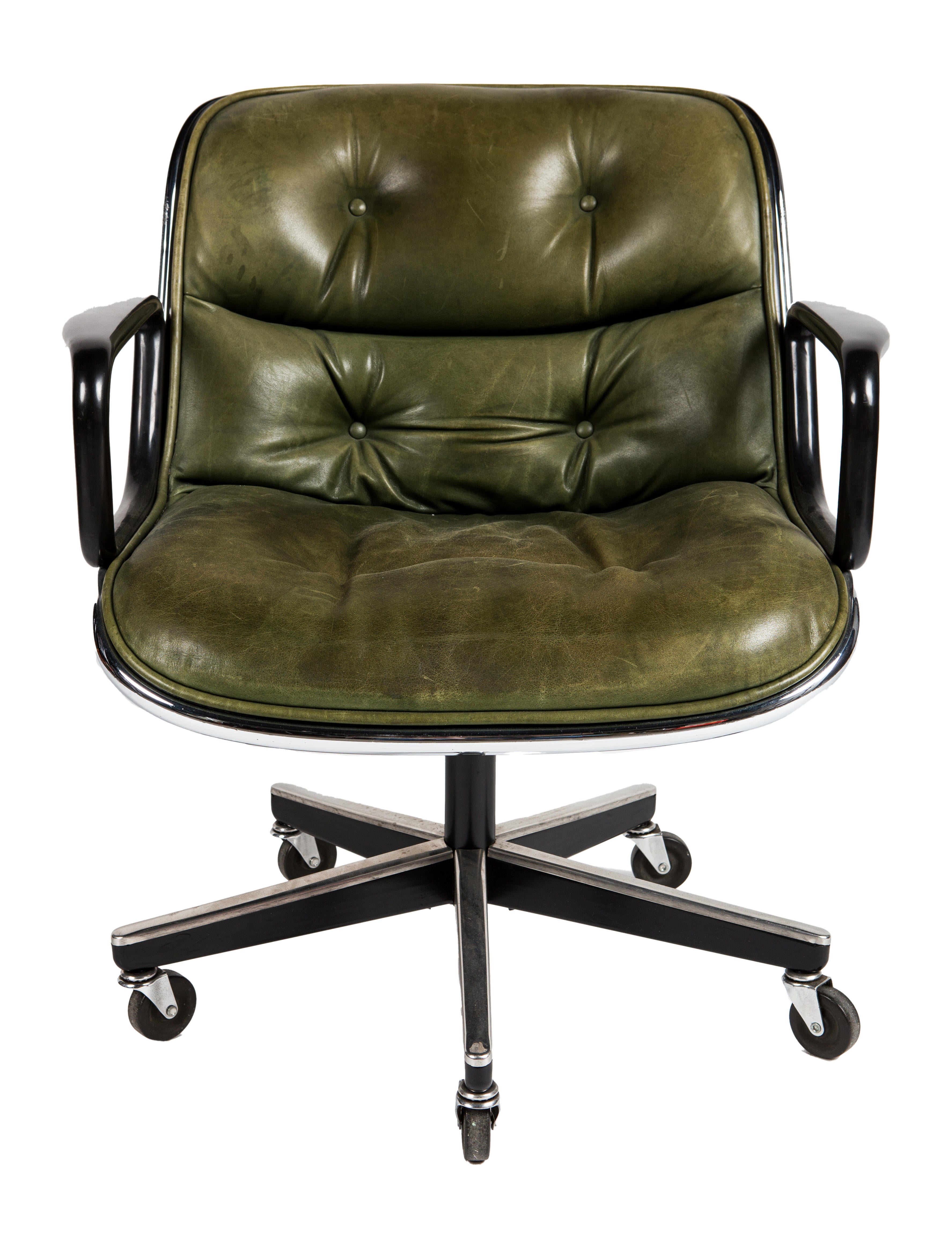 Knoll Charles Pollock Executive Armchair Green KNL20009 The RealReal