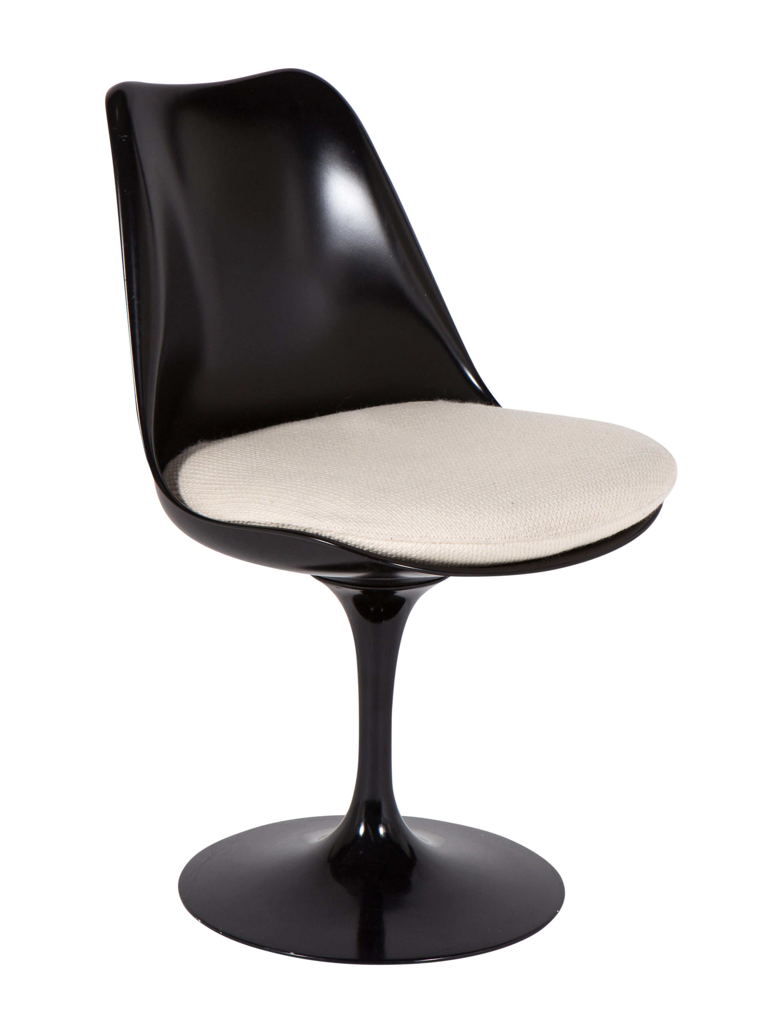 Knoll Armless Saarinen Tulip Chair Black Office, Furniture KNL20128