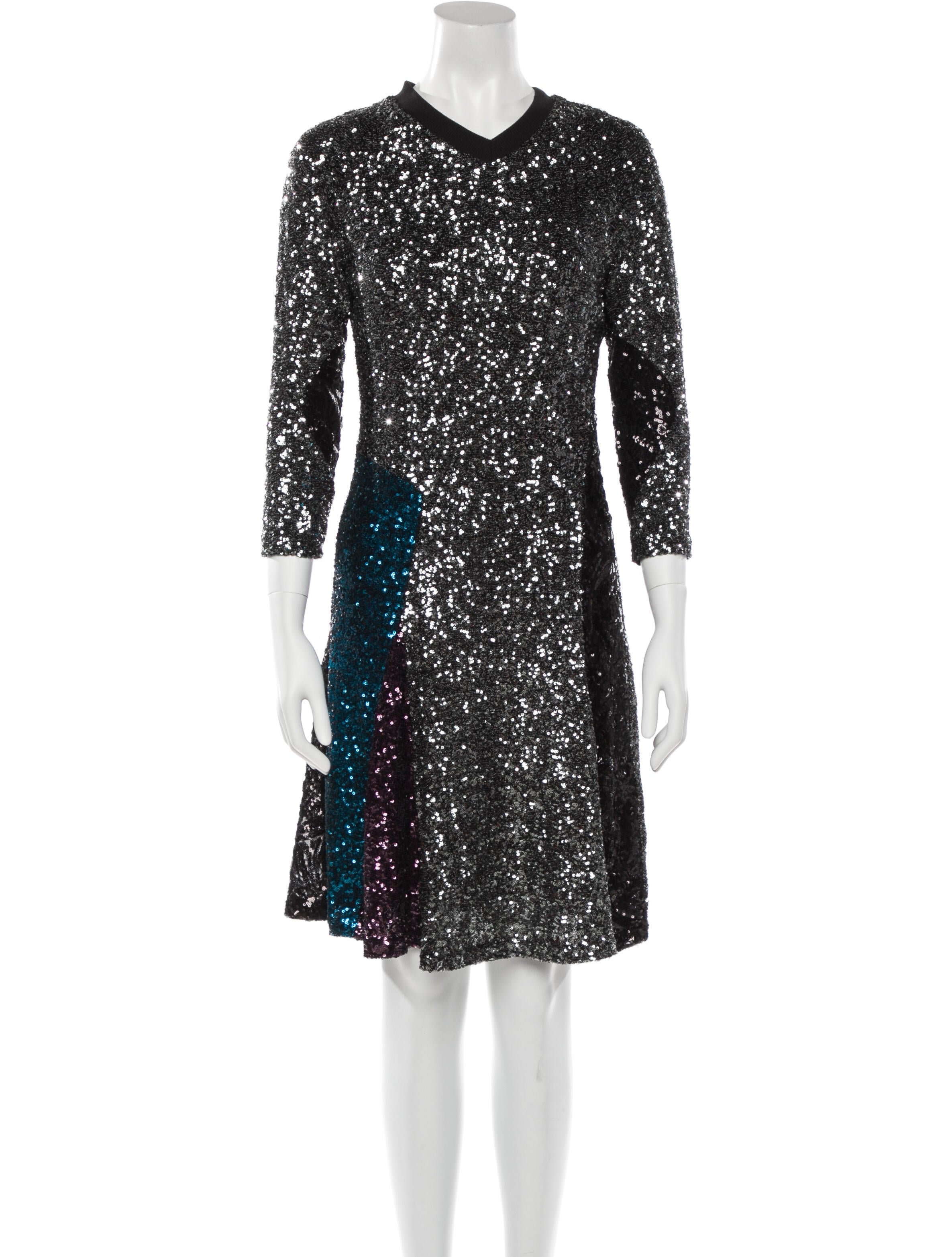 Koché V-Neck Knee-Length Dress