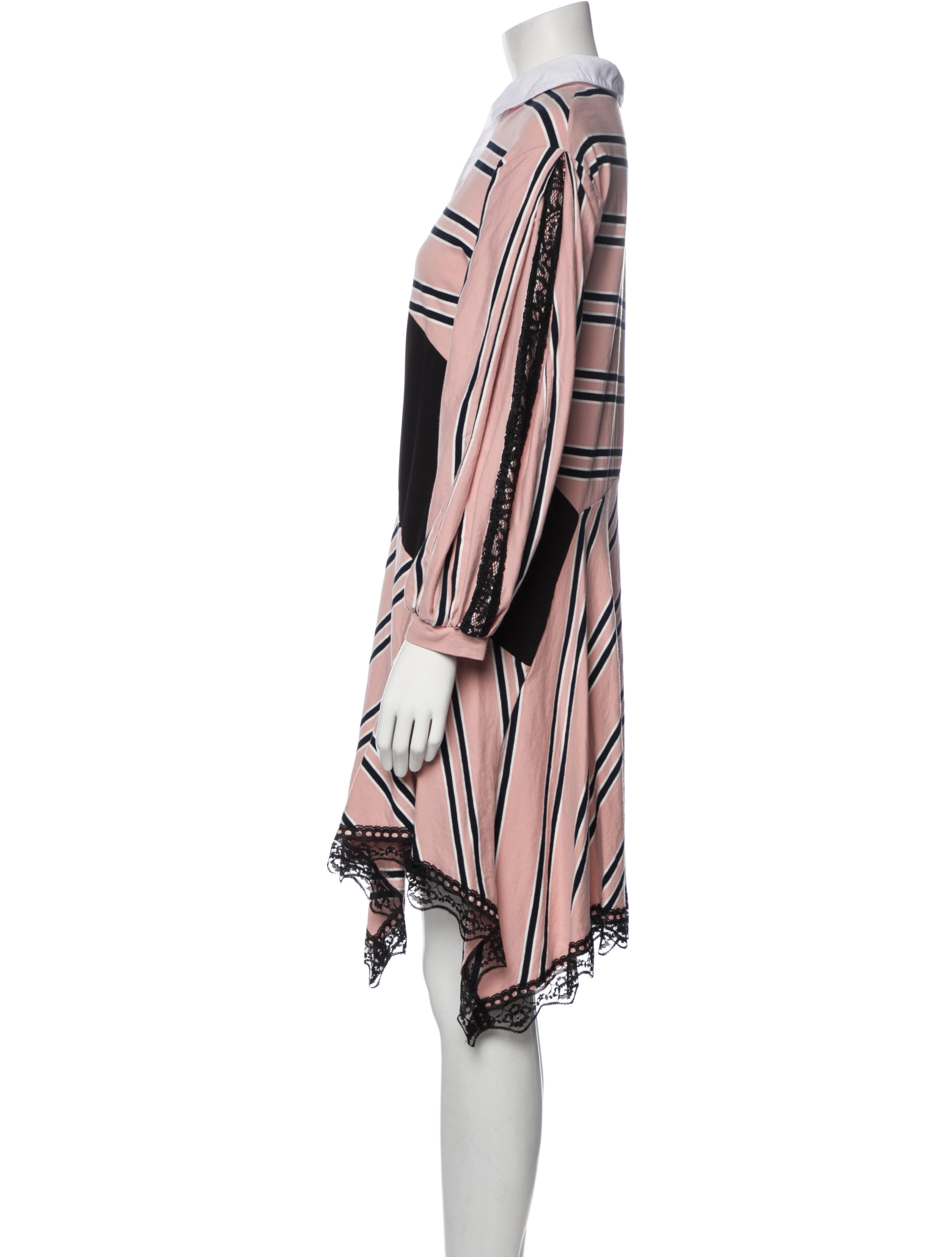 Koché Striped Knee-Length Dress