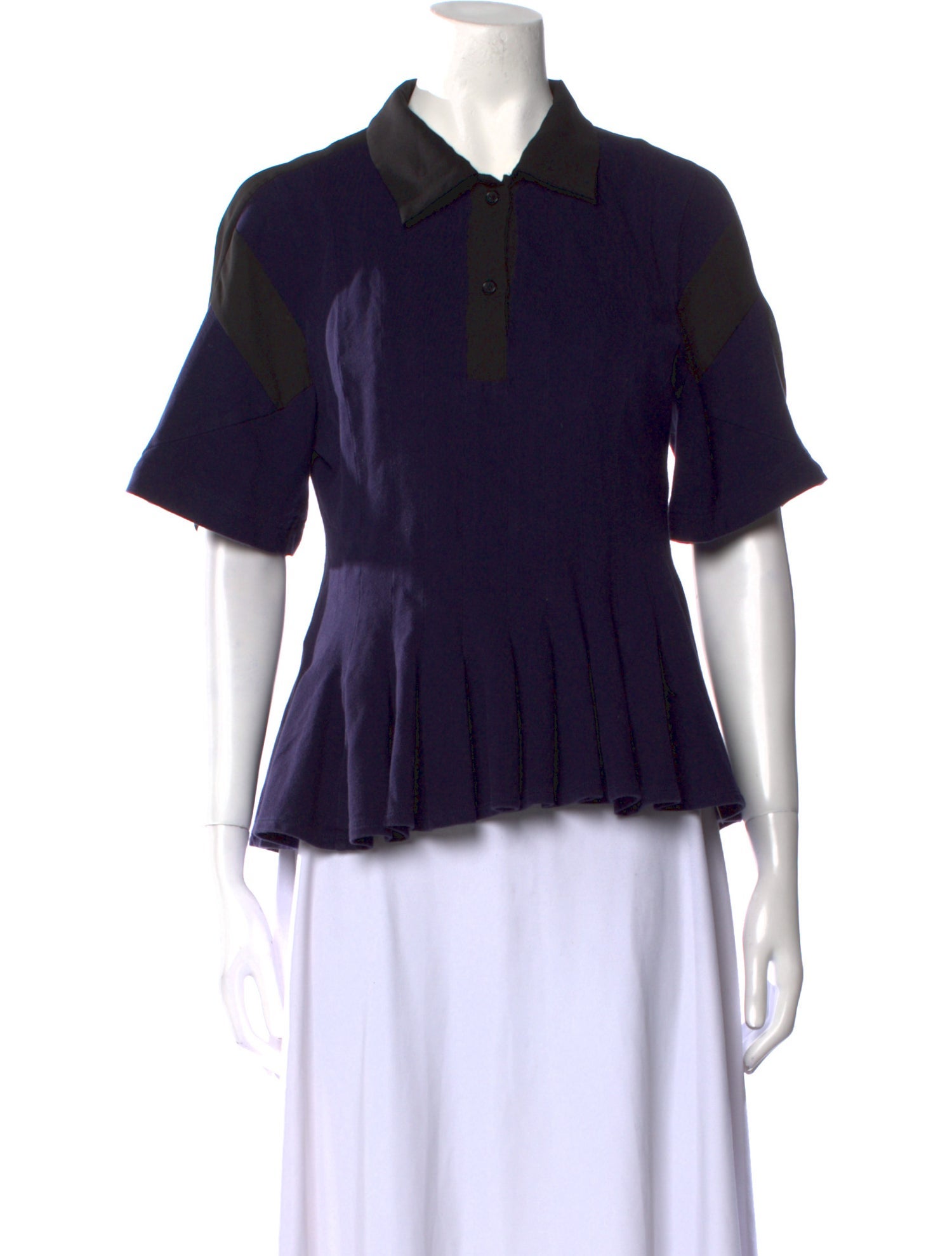 Koché Short Sleeve Button-Up Top