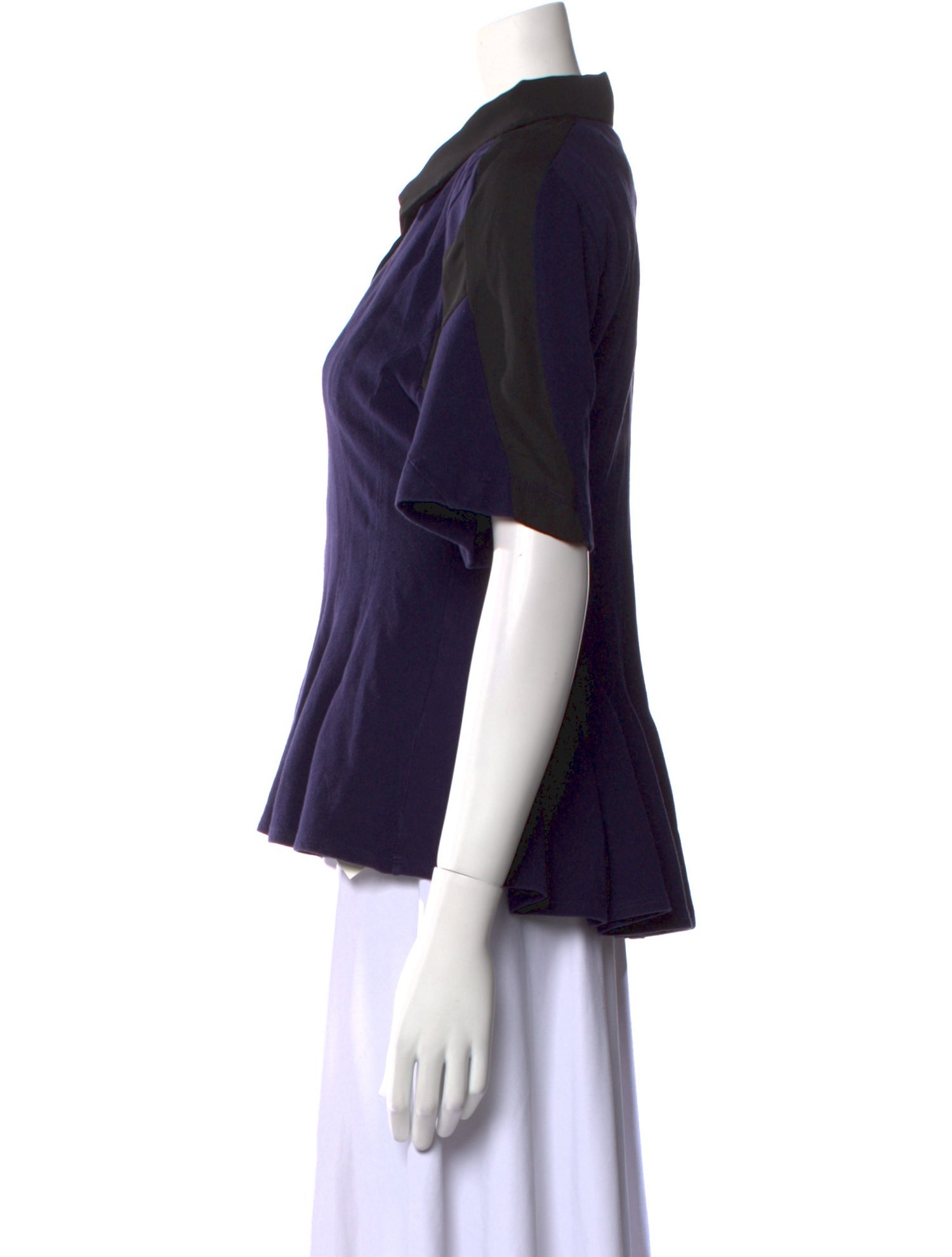 Koché Short Sleeve Button-Up Top