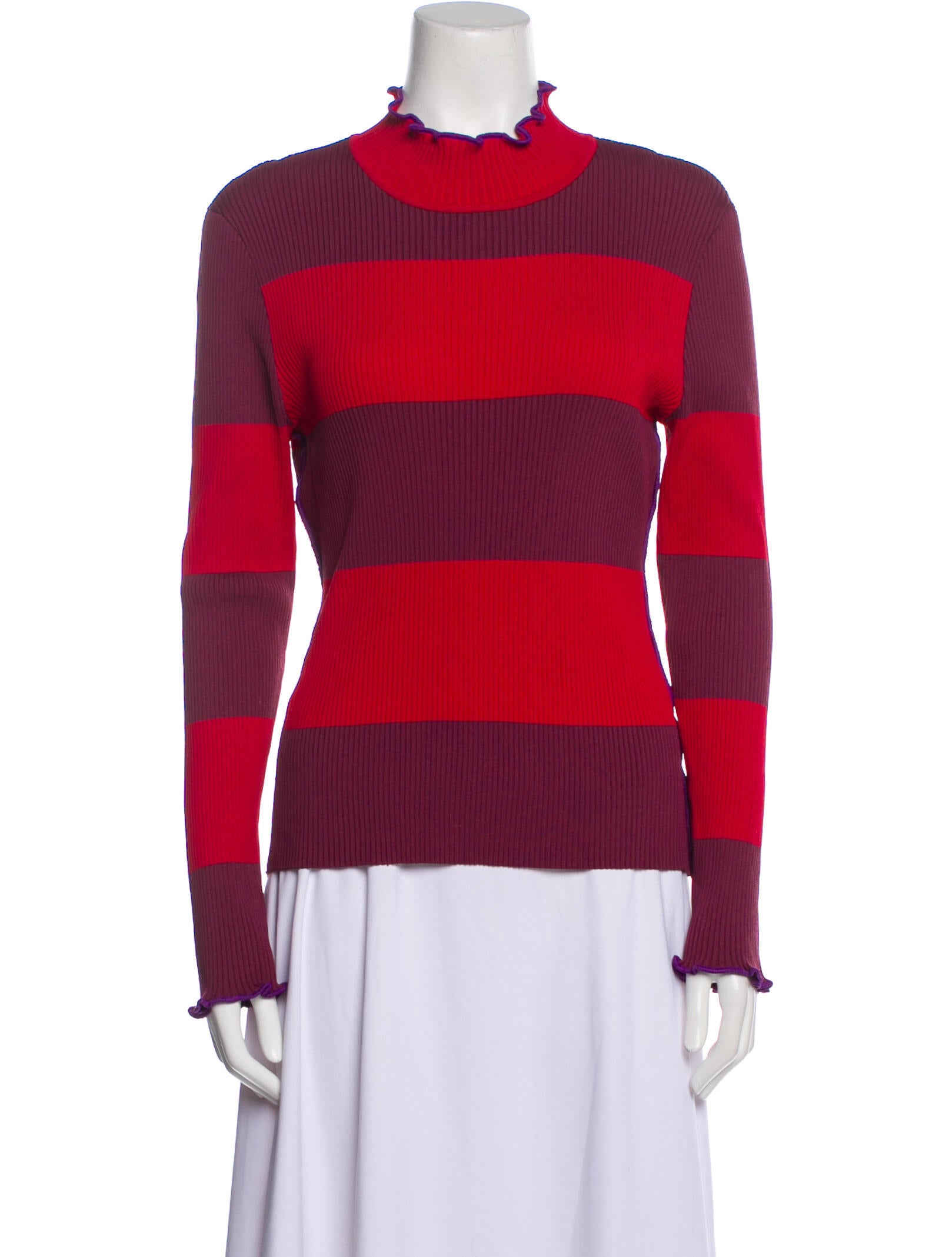 Koché Striped Turtleneck Sweater