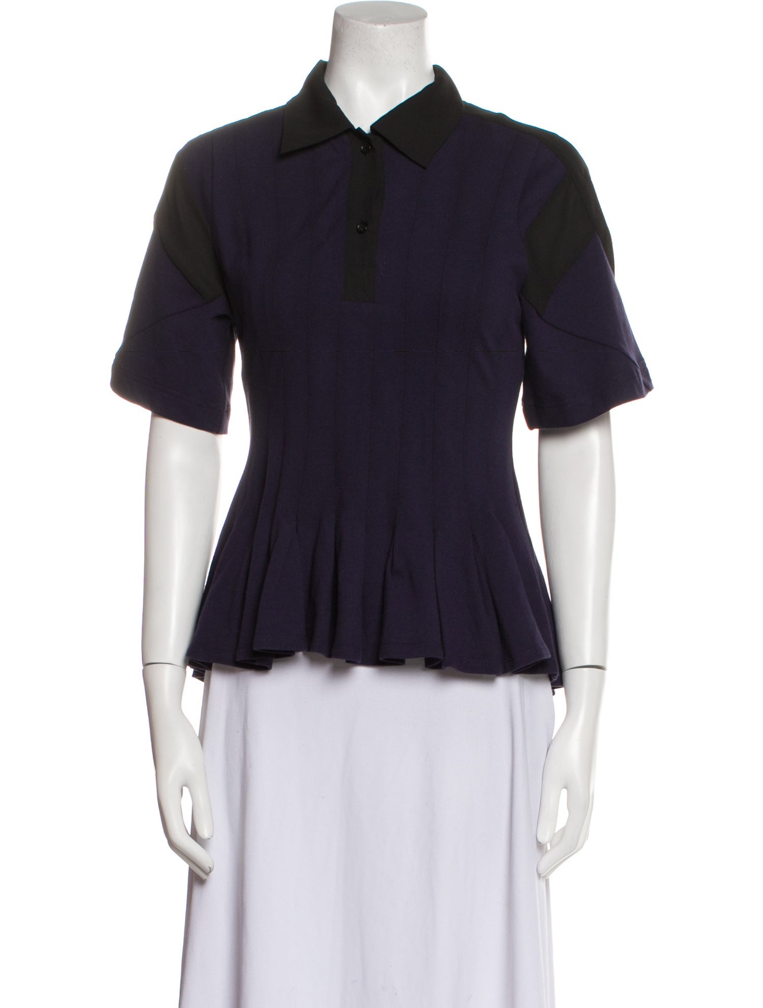 Koché Short Sleeve Button-Up Top