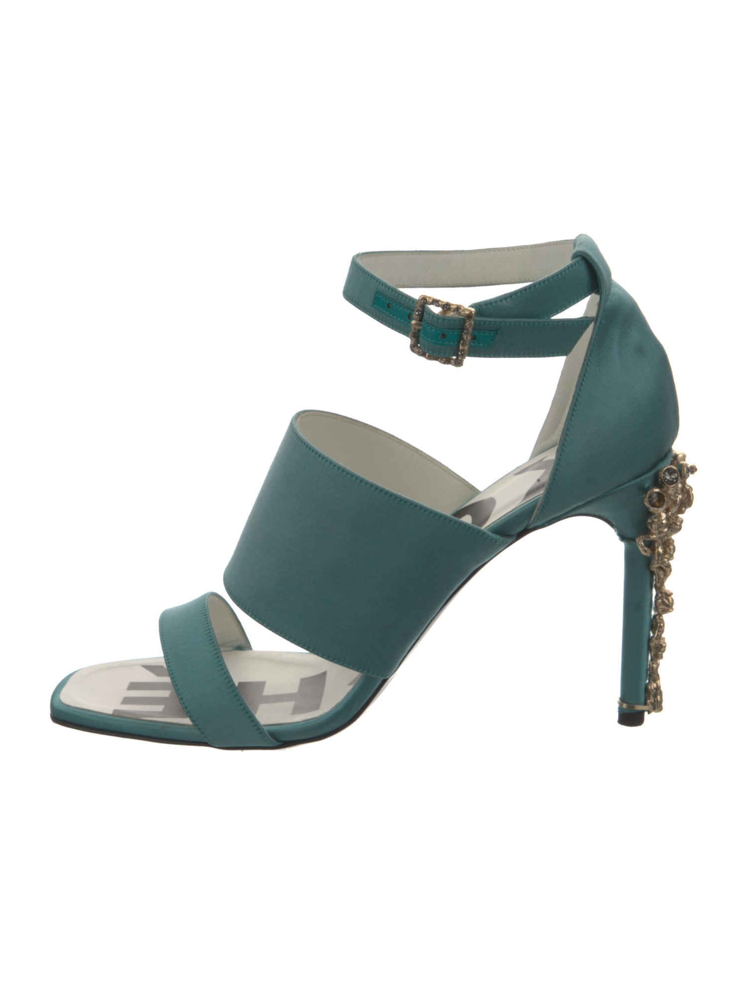 Koché Satin Crystal Embellishments Sandals