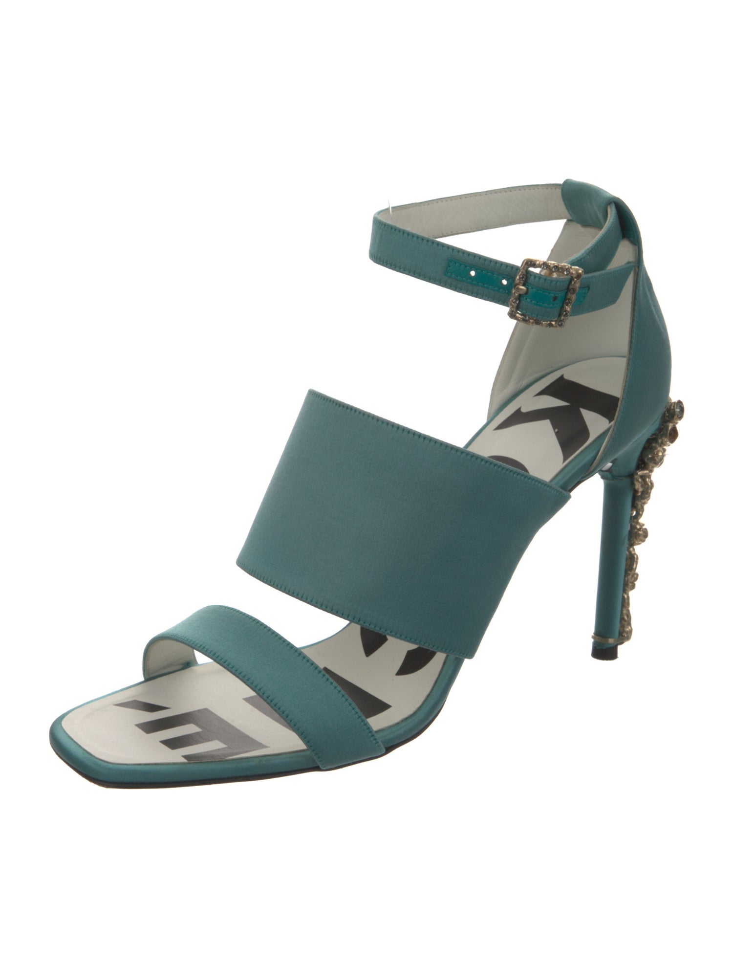 Koché Satin Crystal Embellishments Sandals