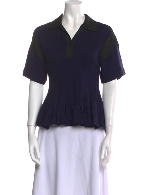 Koché Short Sleeve Button-Up Top