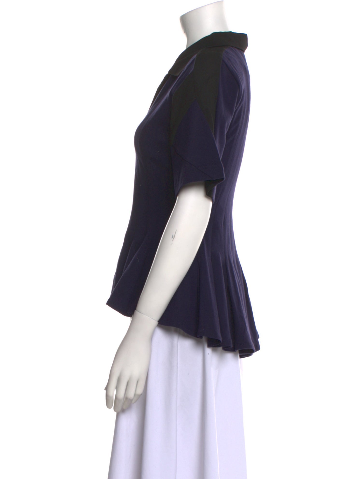 Koché Short Sleeve Button-Up Top