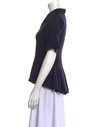 Koché Short Sleeve Button-Up Top