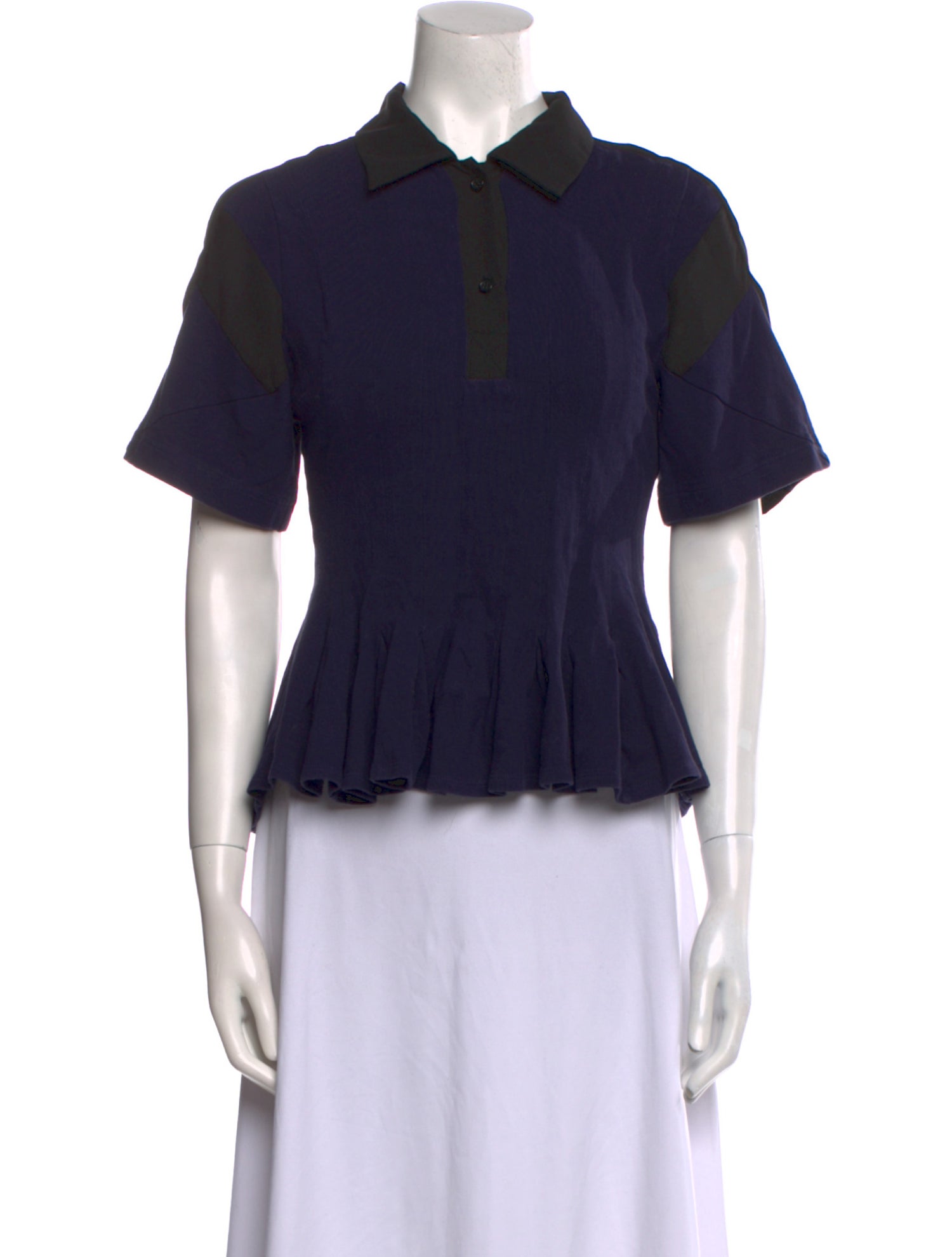 Koché Short Sleeve Button-Up Top