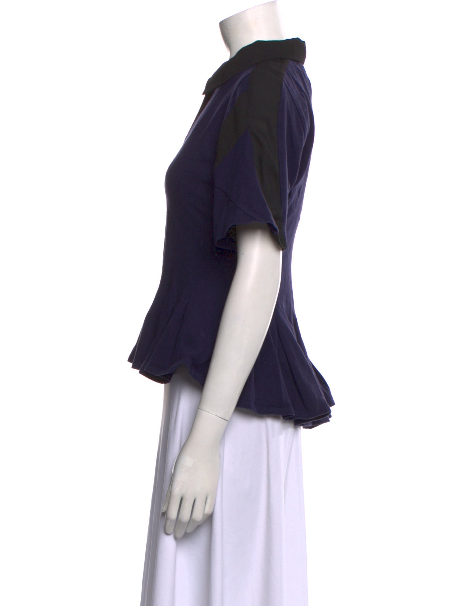 Koché Short Sleeve Button-Up Top