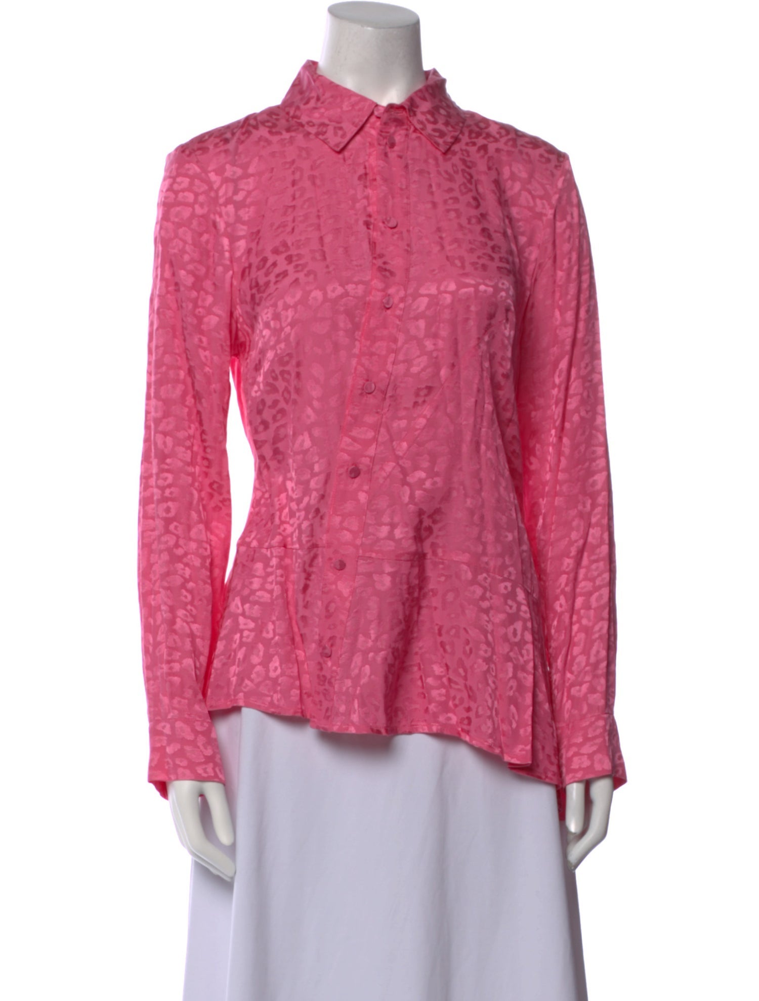 Koché Long Sleeve Button-Up Top