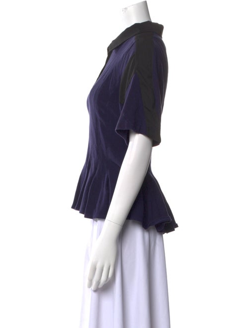 Koché Short Sleeve Button-Up Top