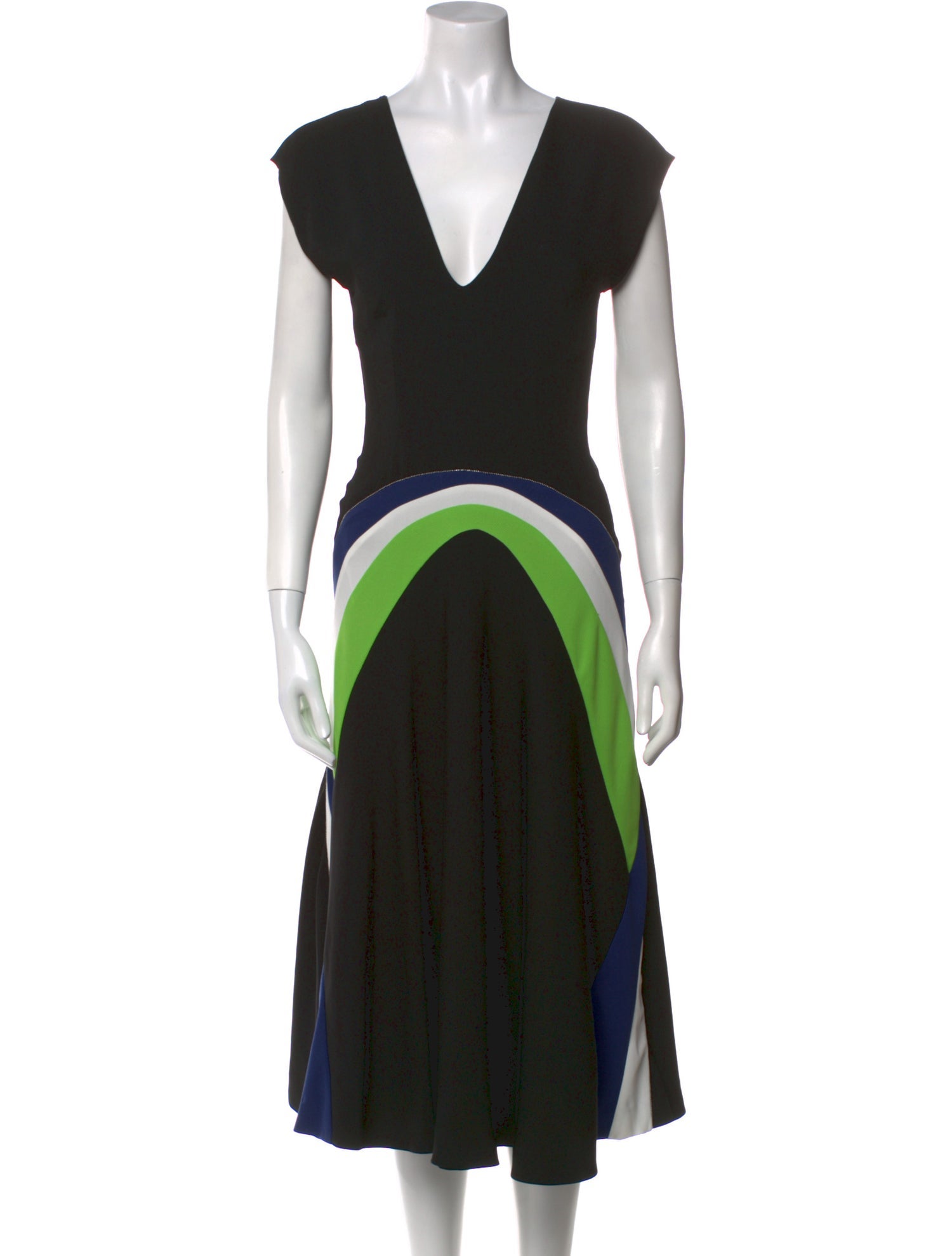 Koché Colorblock Pattern Midi Length Dress w/ Tags