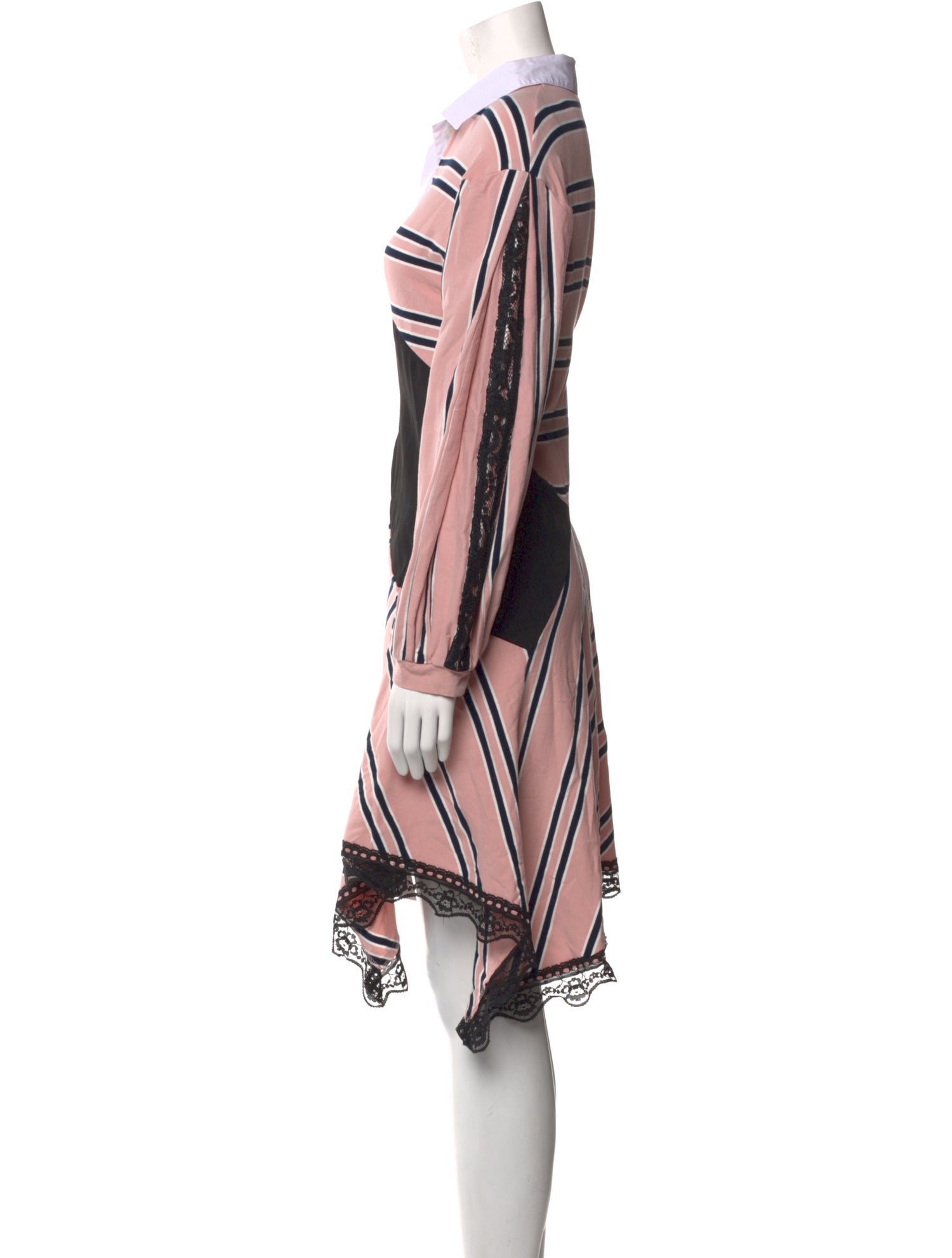 Koché Striped Knee-Length Dress