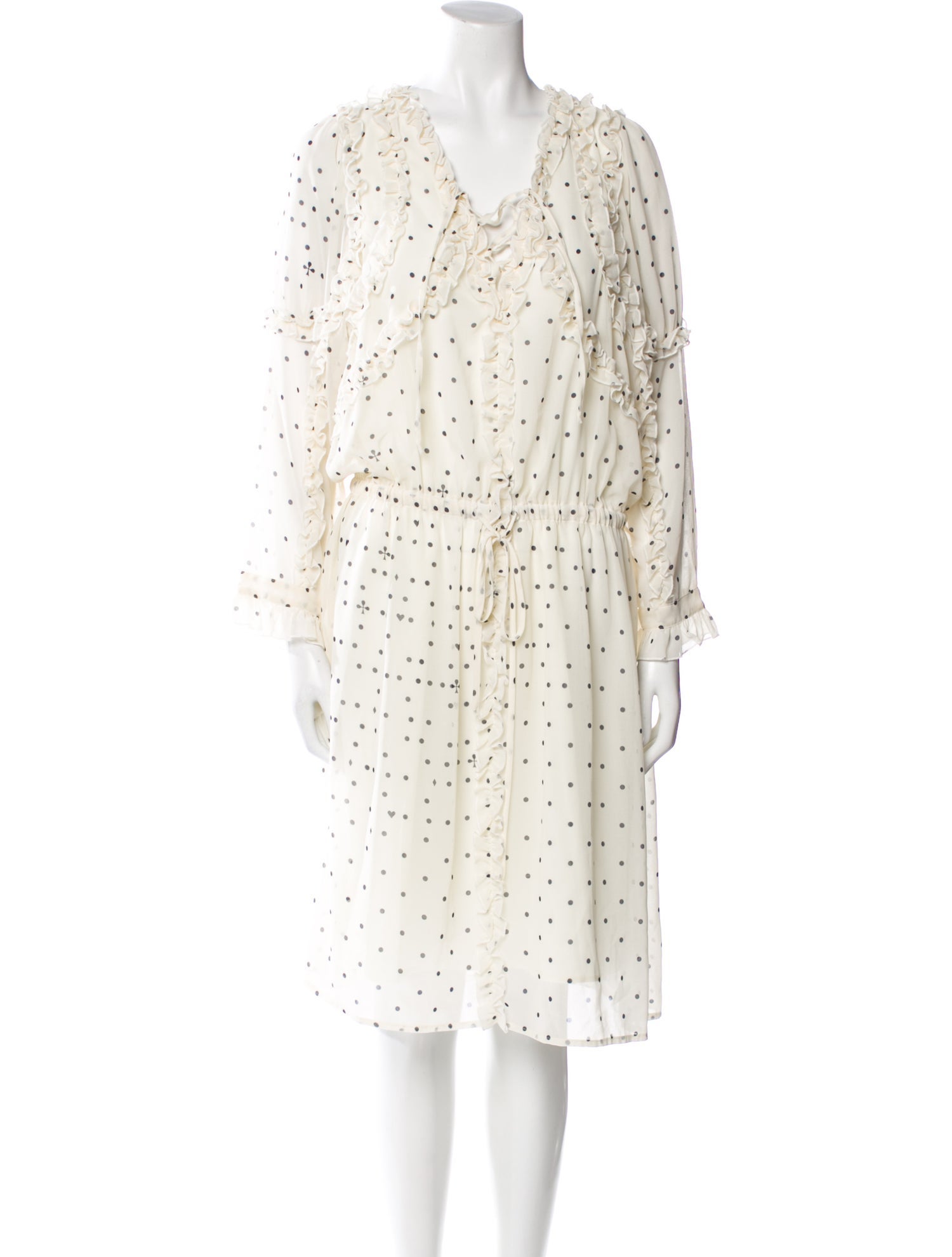 Koché Polka Dot Print Knee-Length Dress