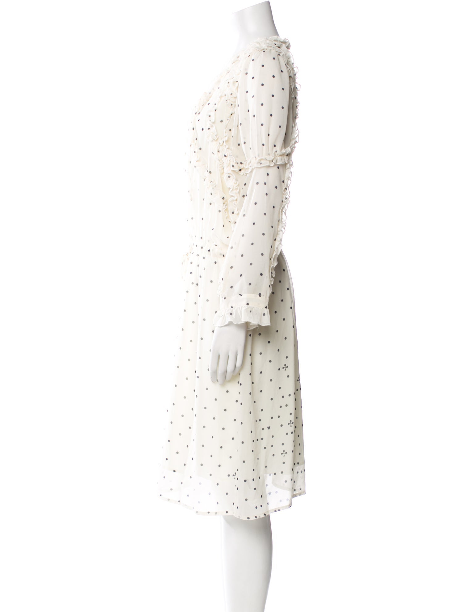 Koché Polka Dot Print Knee-Length Dress