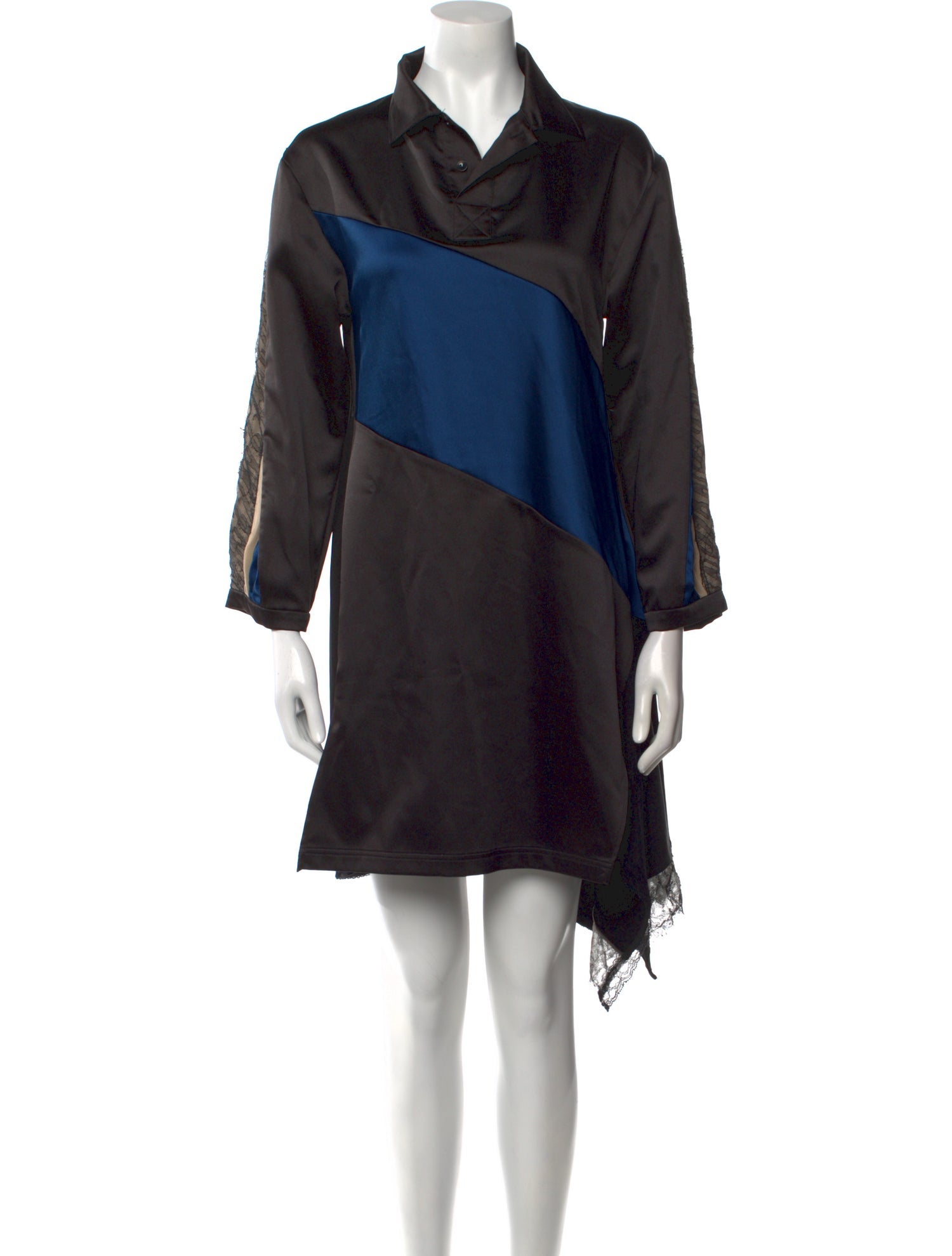 Koché Colorblock Pattern Mini Dress