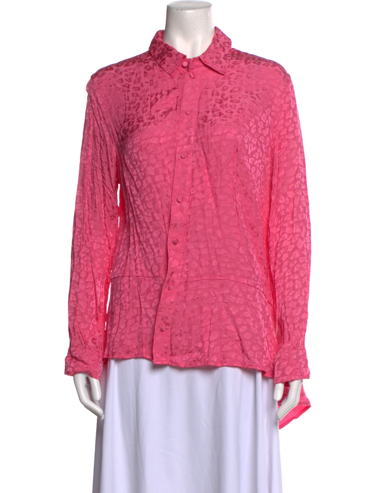 Koché Long Sleeve Button-Up Top