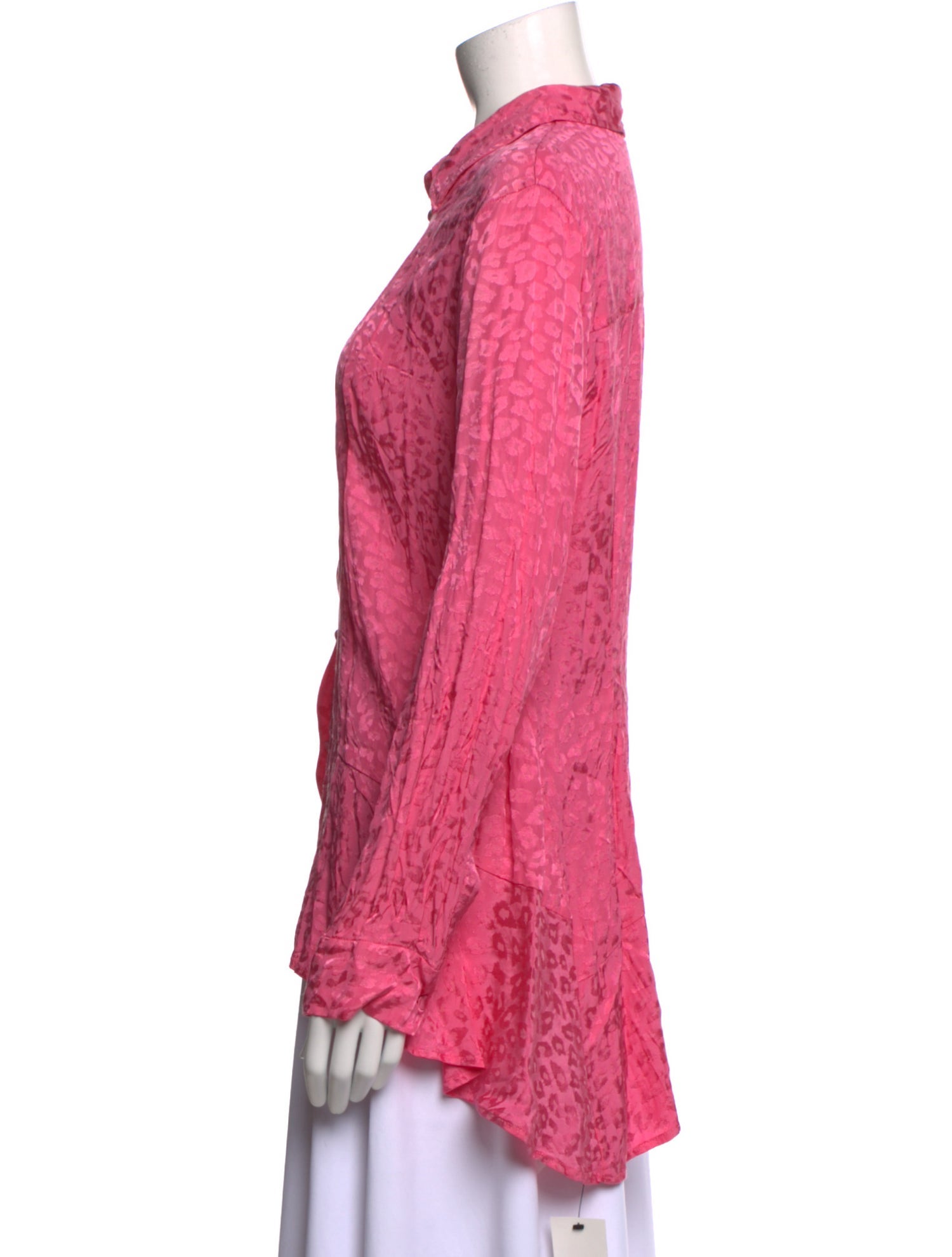 Koché Long Sleeve Button-Up Top