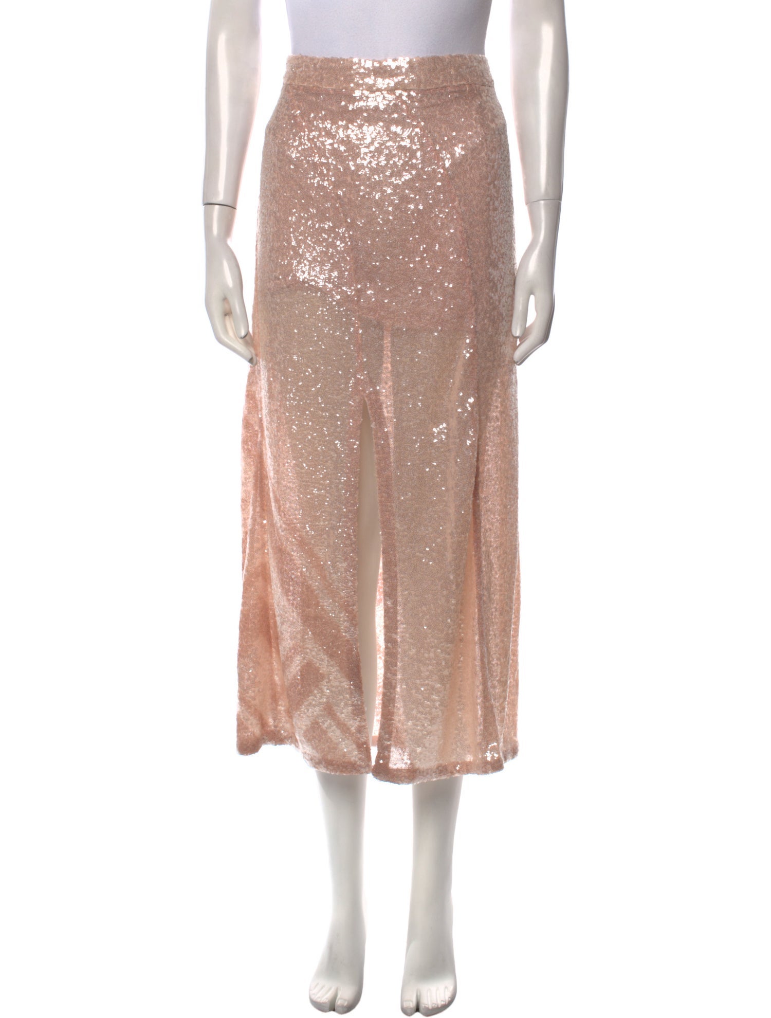 Koché Sequin Embellishments Midi Length Skirt w/ Tags