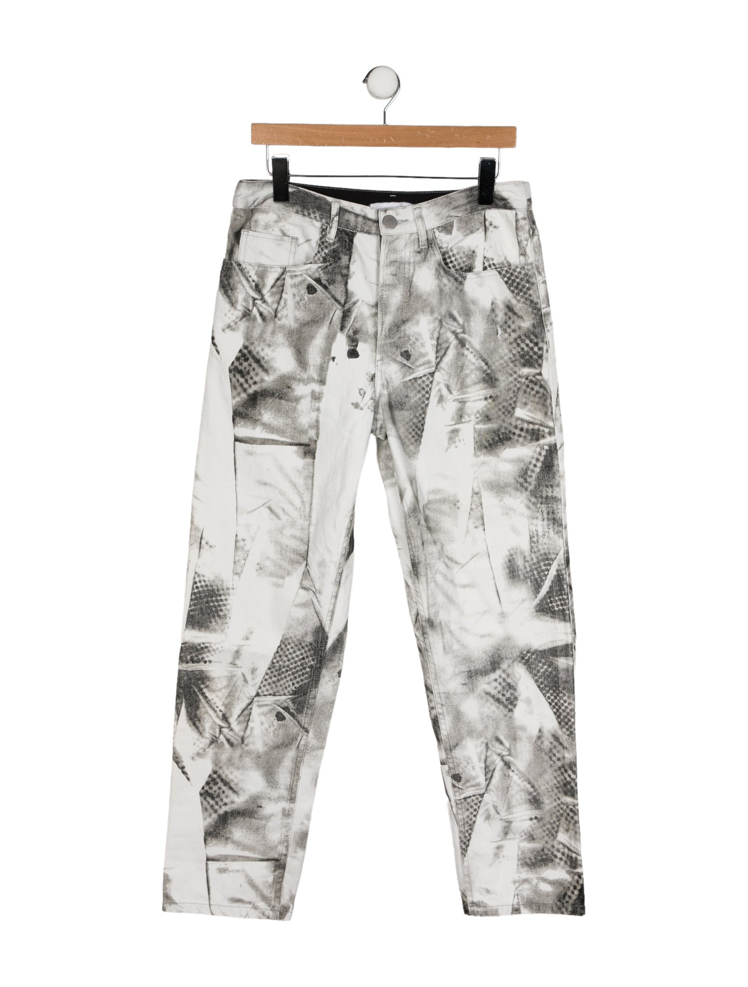 Koché High-Rise Straight Leg Jeans