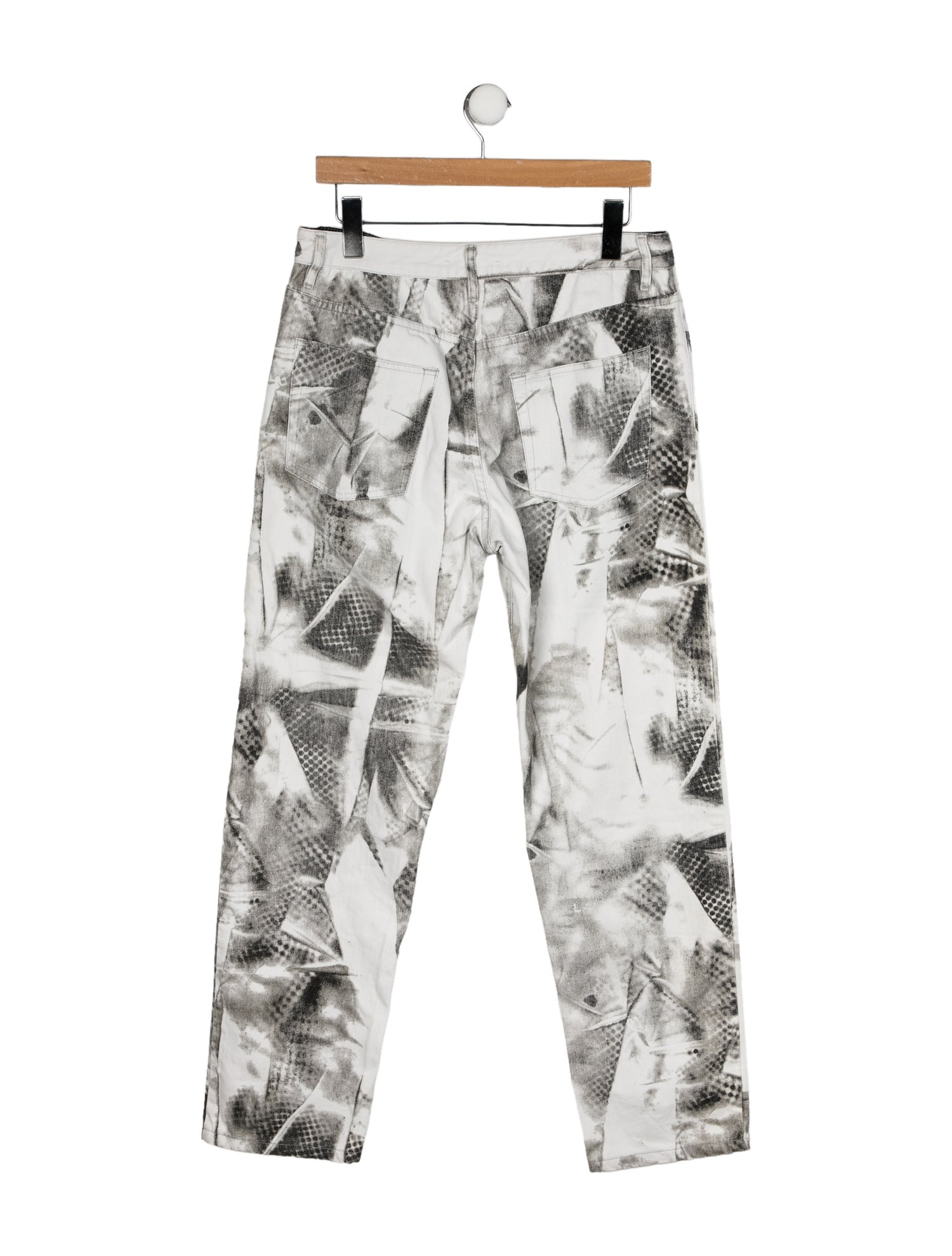 Koché High-Rise Straight Leg Jeans