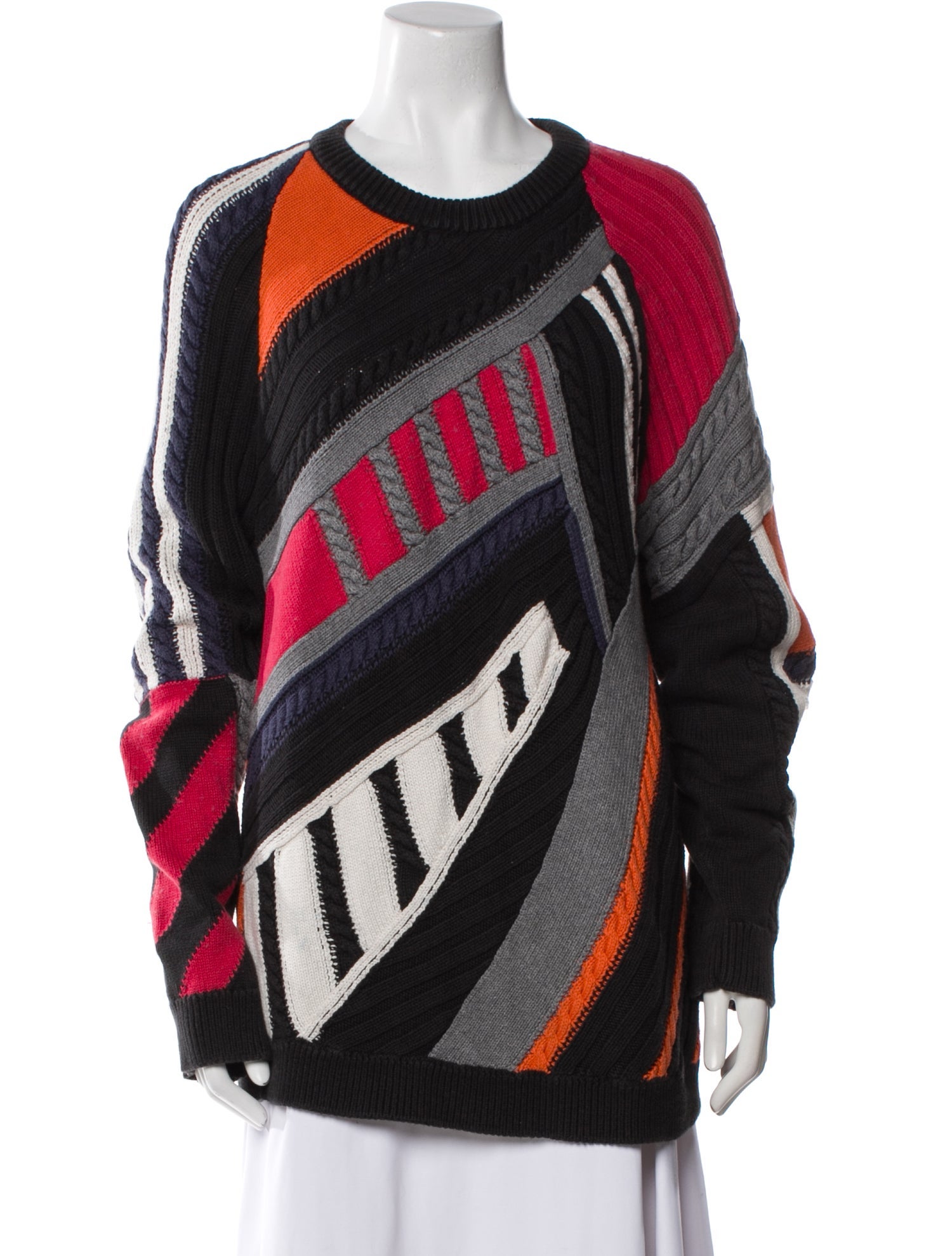 Koché Striped Crew Neck Sweater
