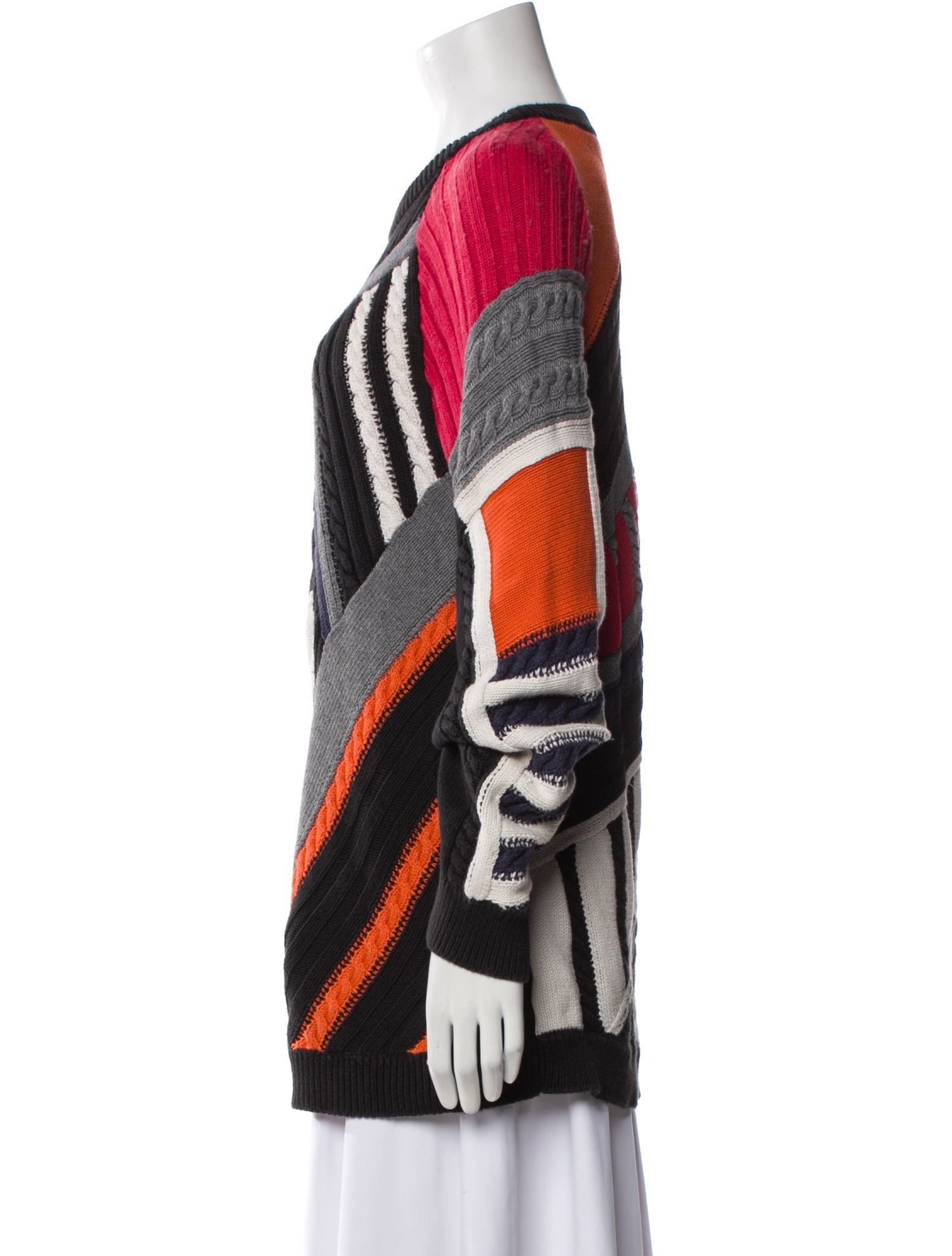 Koché Striped Crew Neck Sweater