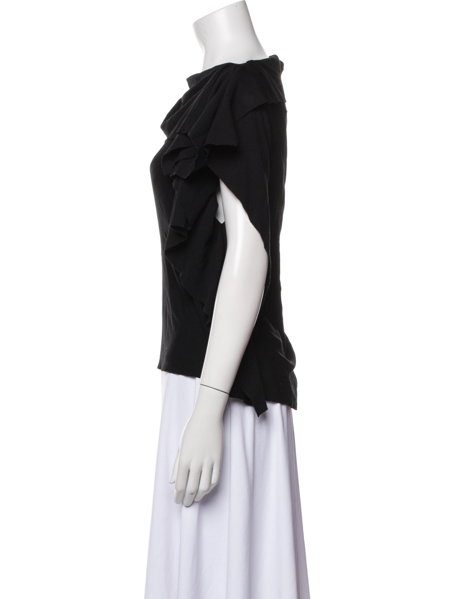 Koché One-Shoulder Short Sleeve Top