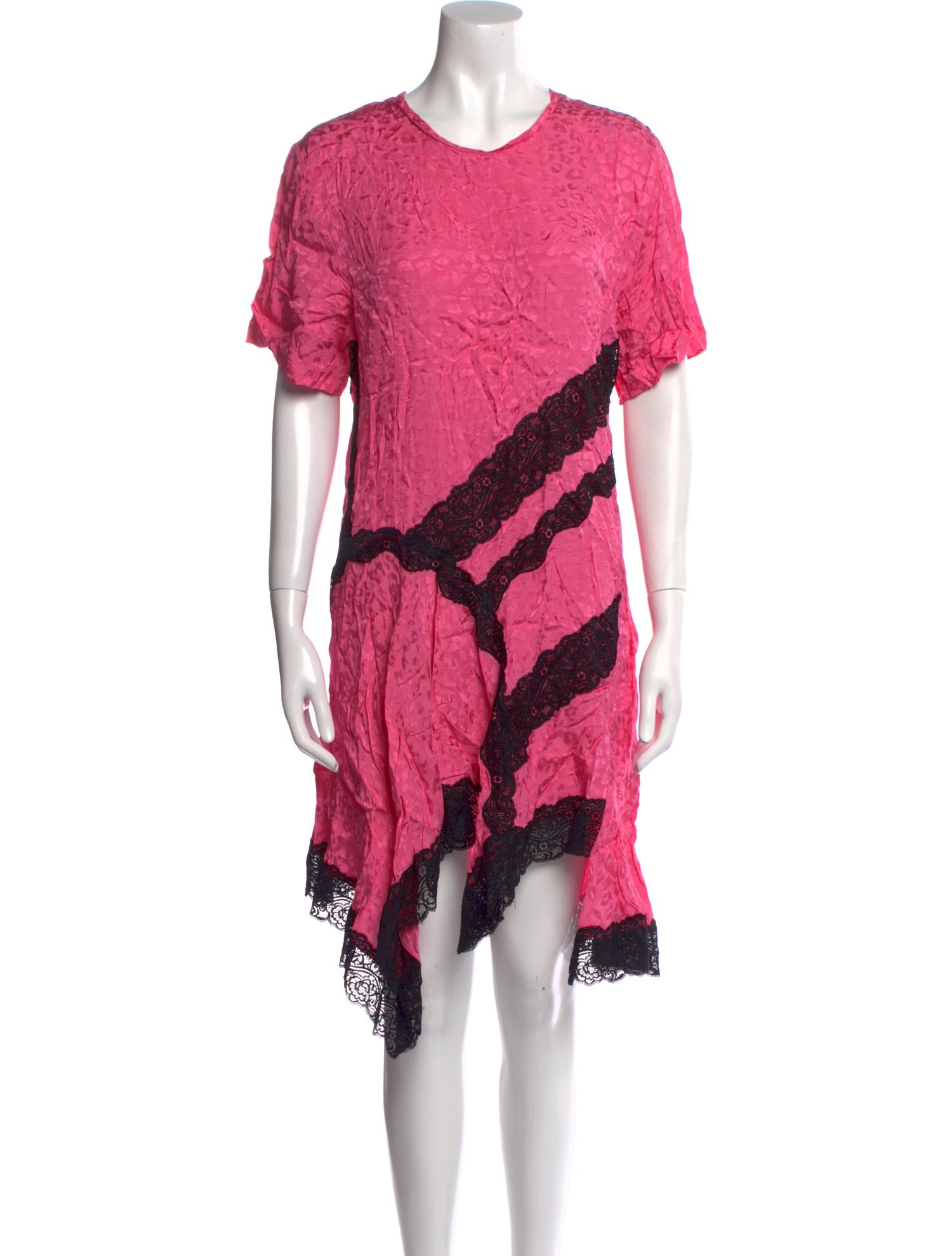 Koché Lace Pattern Knee-Length Dress