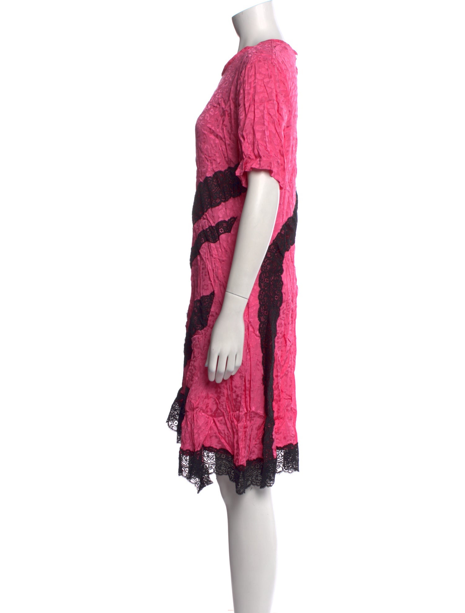 Koché Lace Pattern Knee-Length Dress