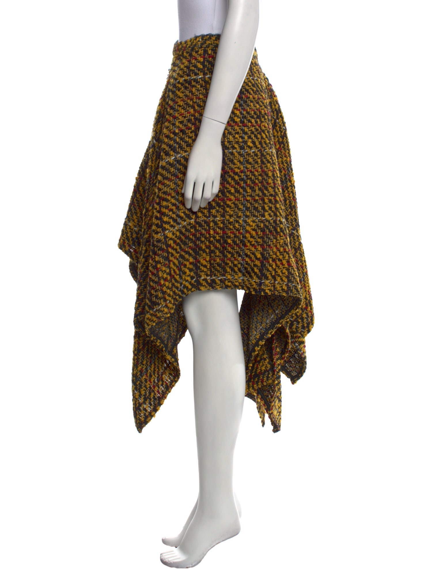 Koché Tweed Pattern Midi Length Skirt