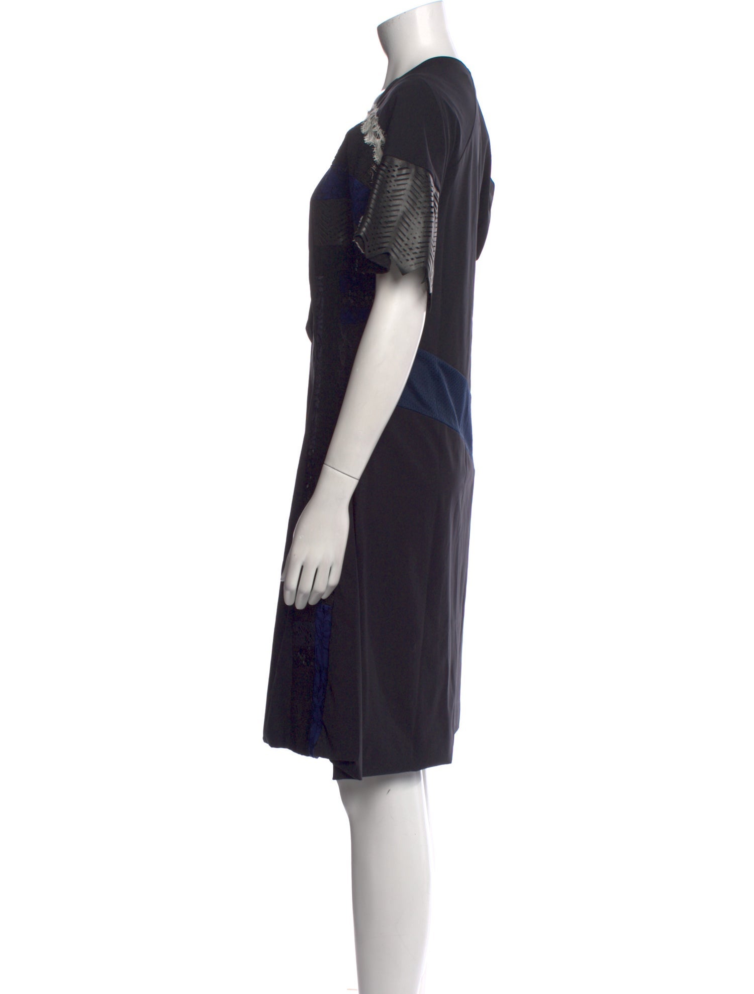 Koché Square Neckline Knee-Length Dress
