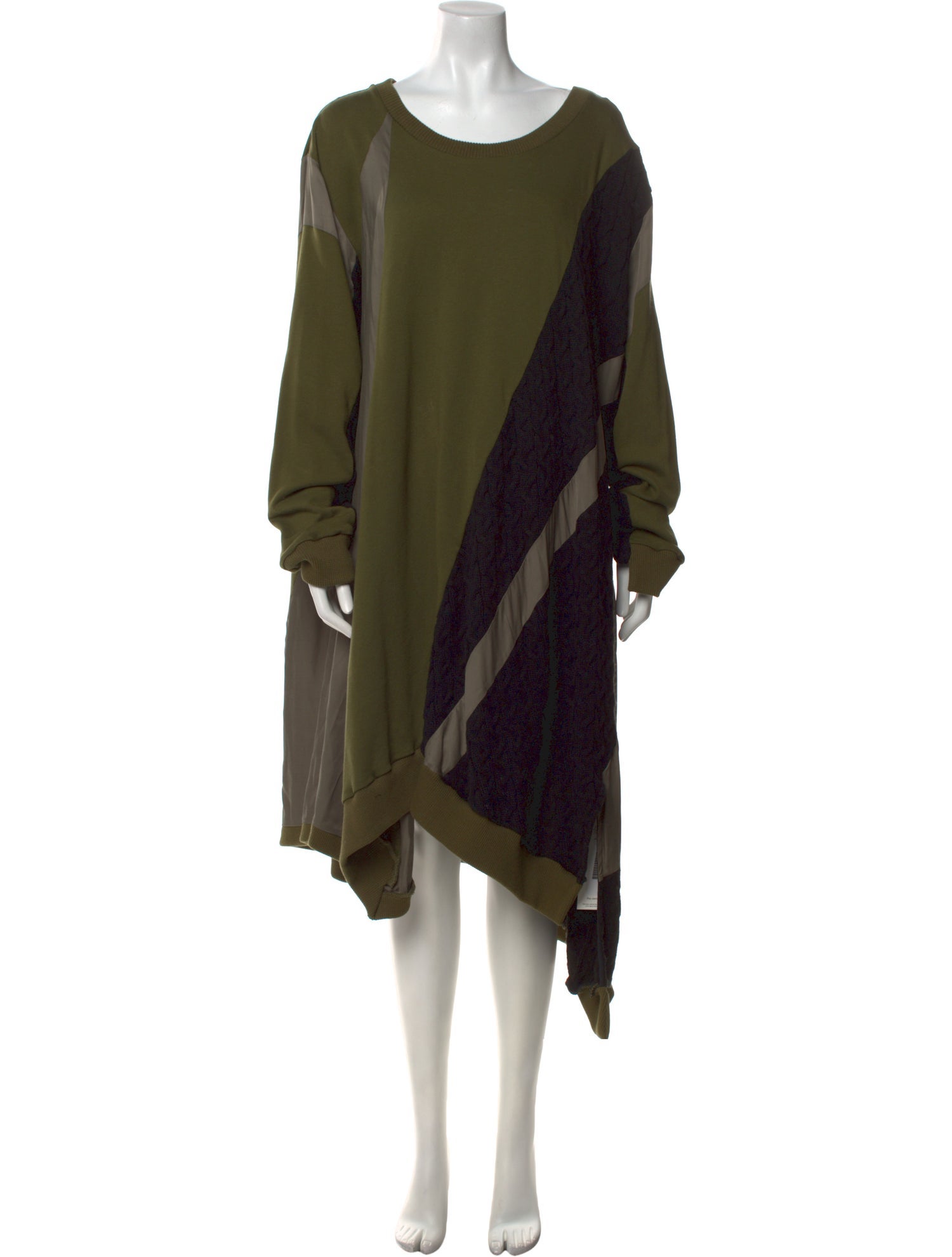 Koché Colorblock Pattern Midi Length Dress